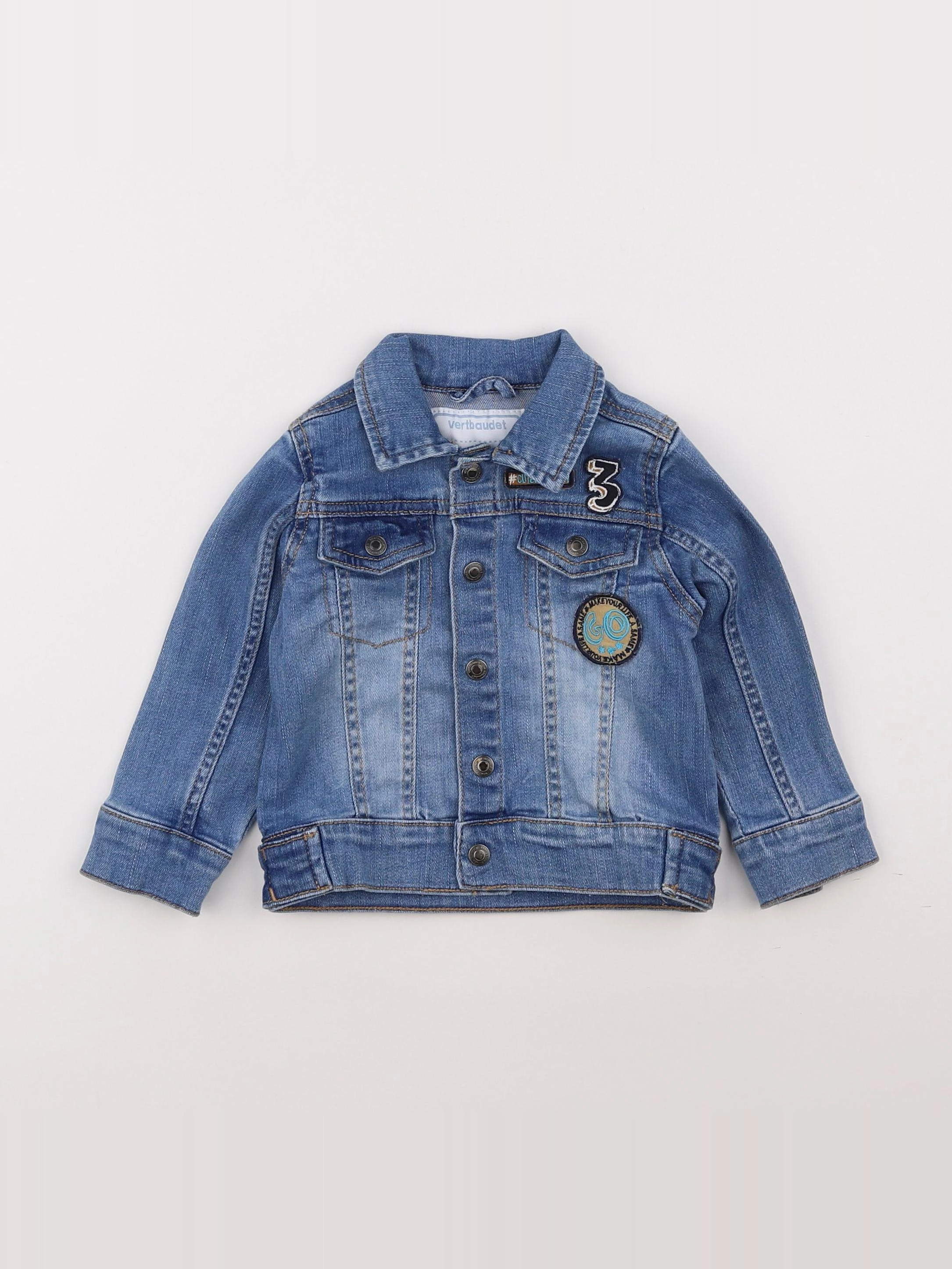 Vertbaudet - veste bleu - 18 mois