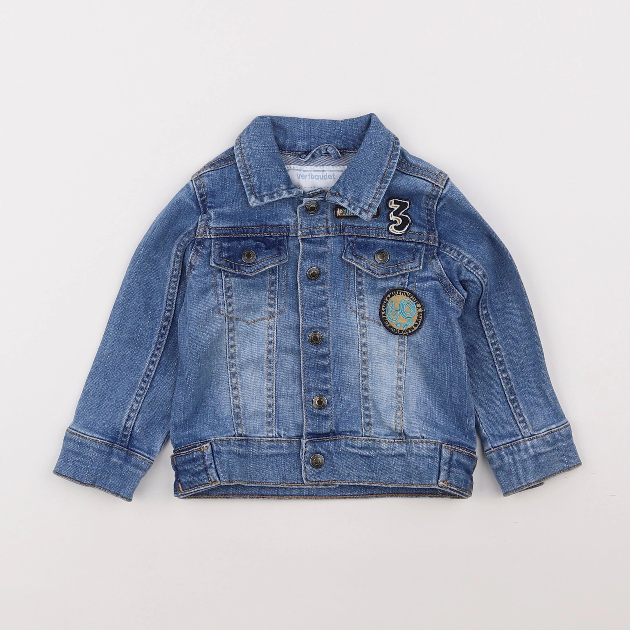 Vertbaudet - veste bleu - 18 mois