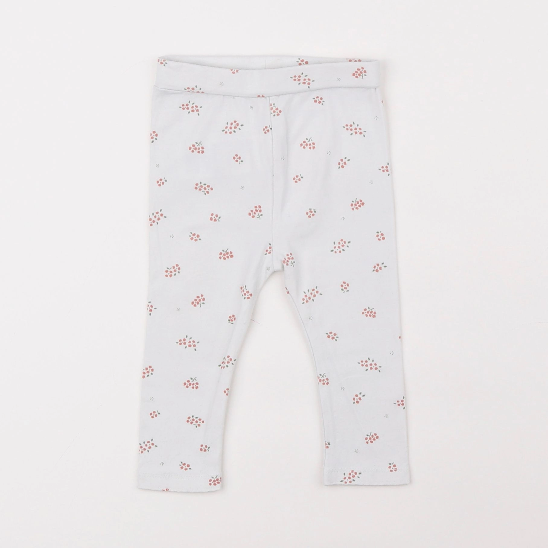Vertbaudet - legging rose, blanc - 12 mois