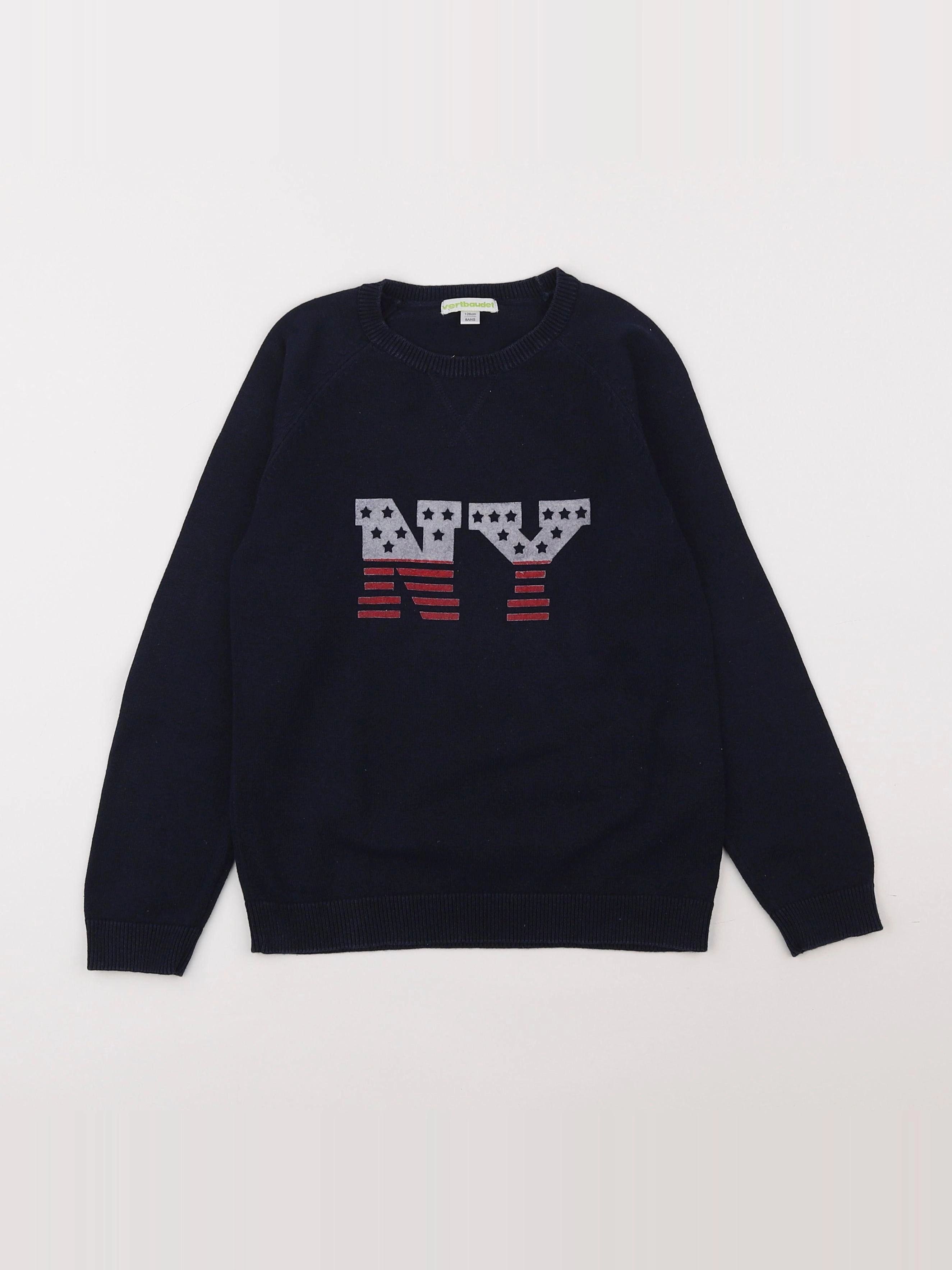 Vertbaudet - pull bleu - 8 ans