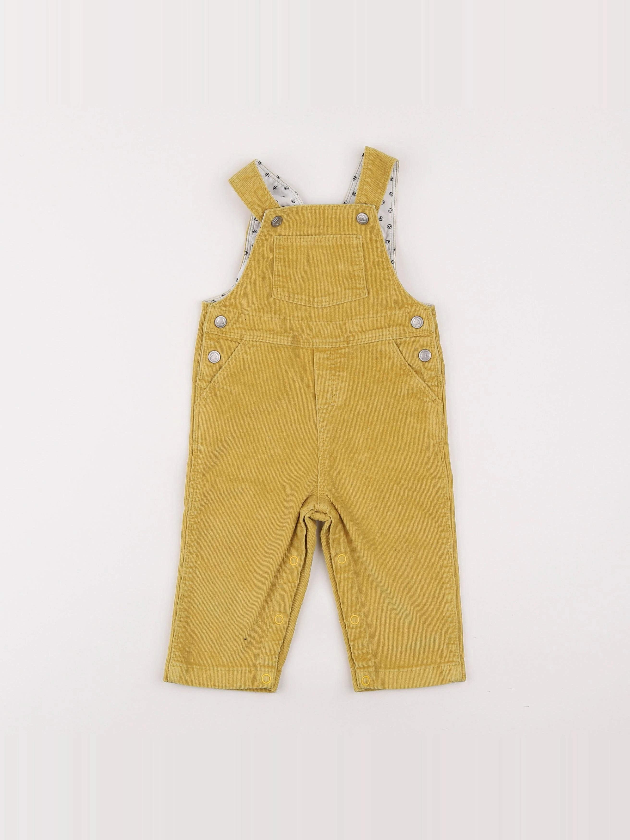 Petit Bateau - salopette jaune - 6 mois