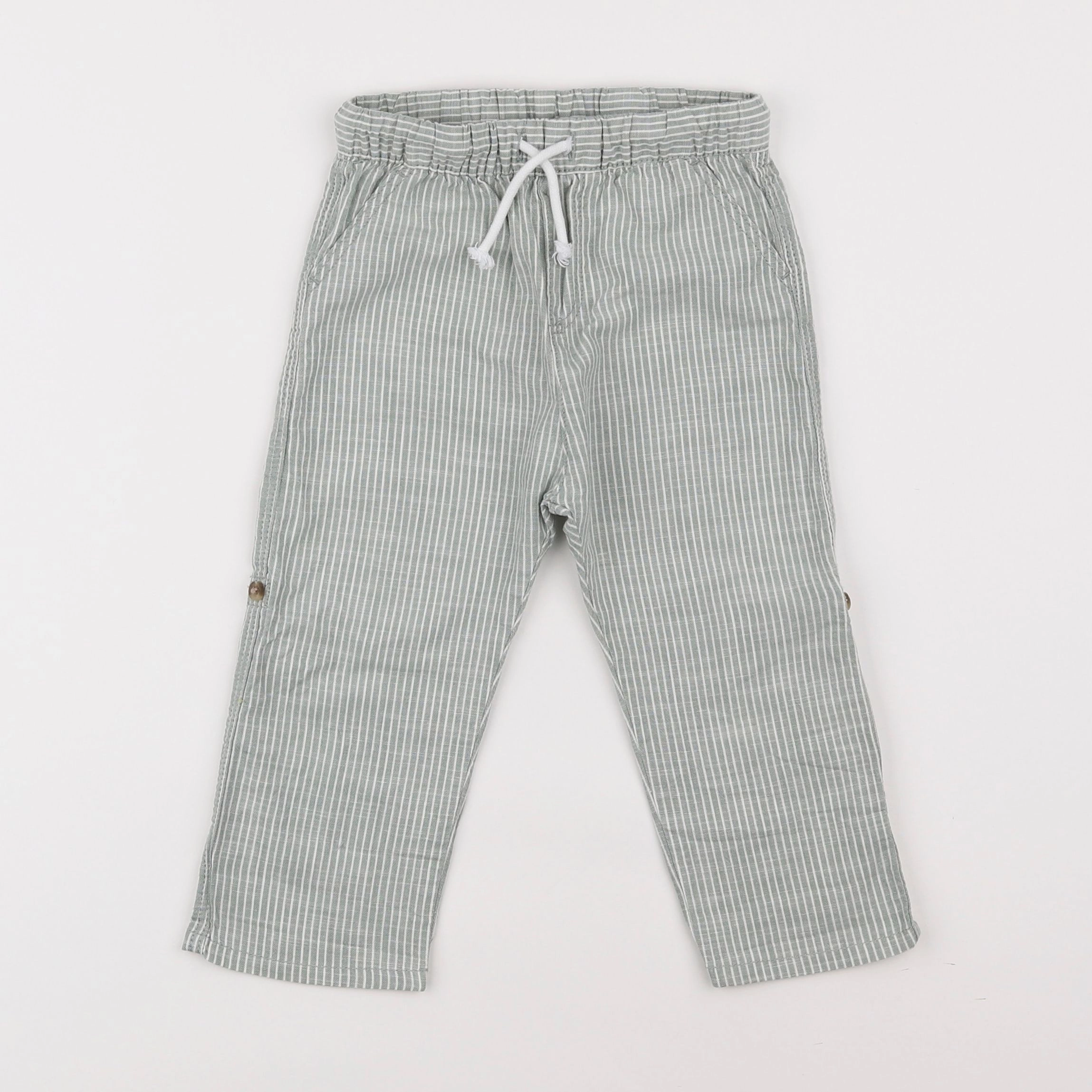 H&M - pantalon vert - 12/18 mois