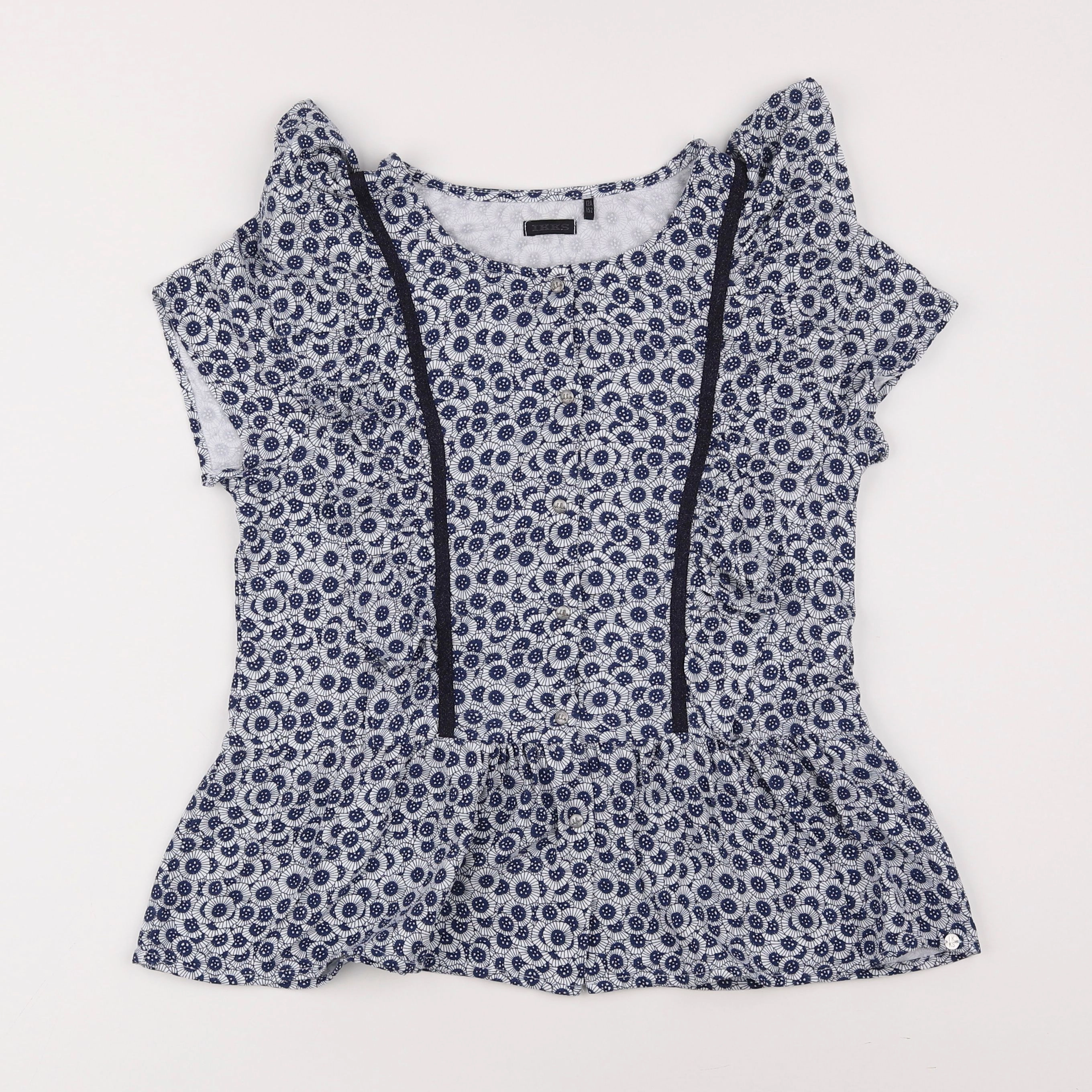 IKKS - blouse blanc, bleu - 12 ans