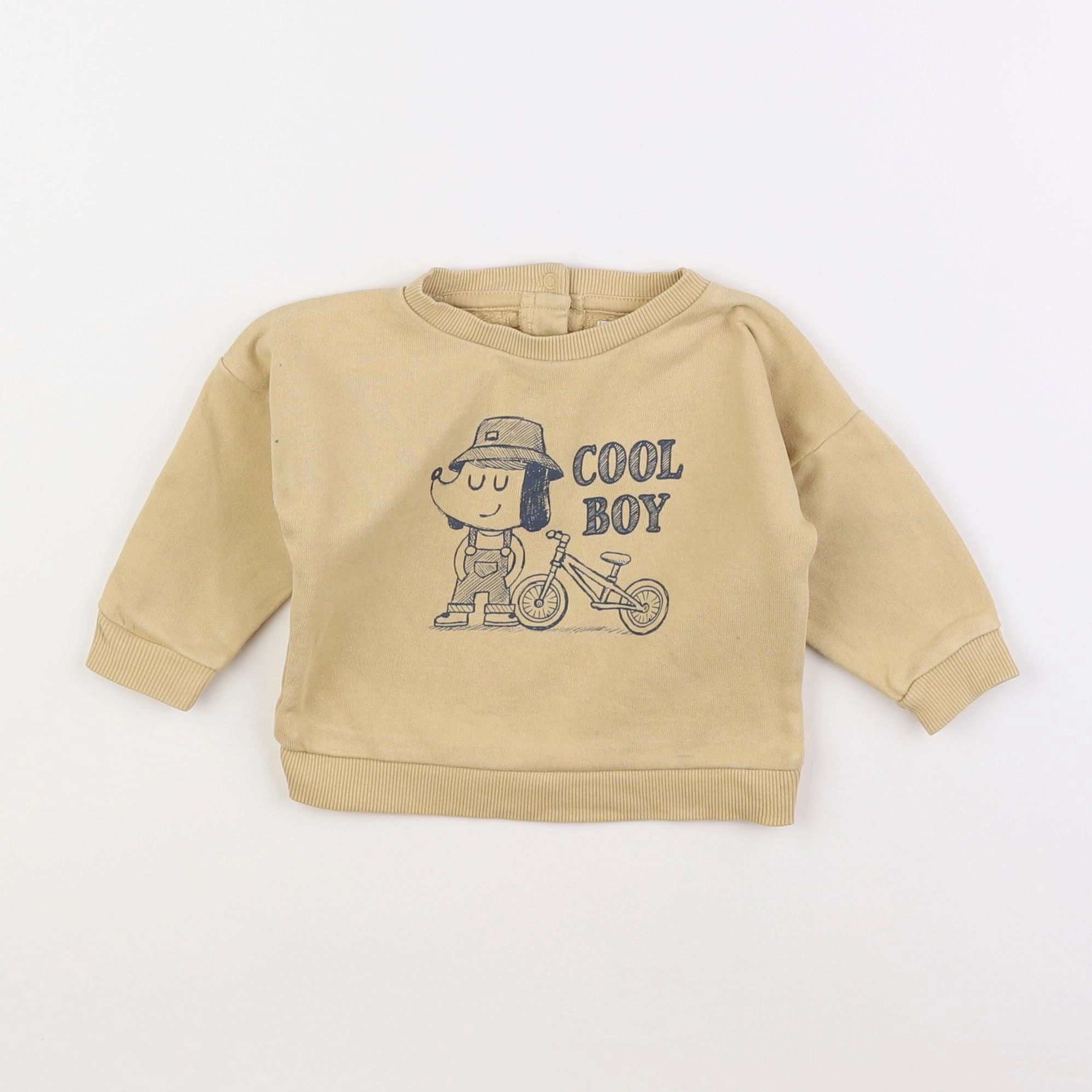 Vertbaudet - sweat jaune - 6 mois