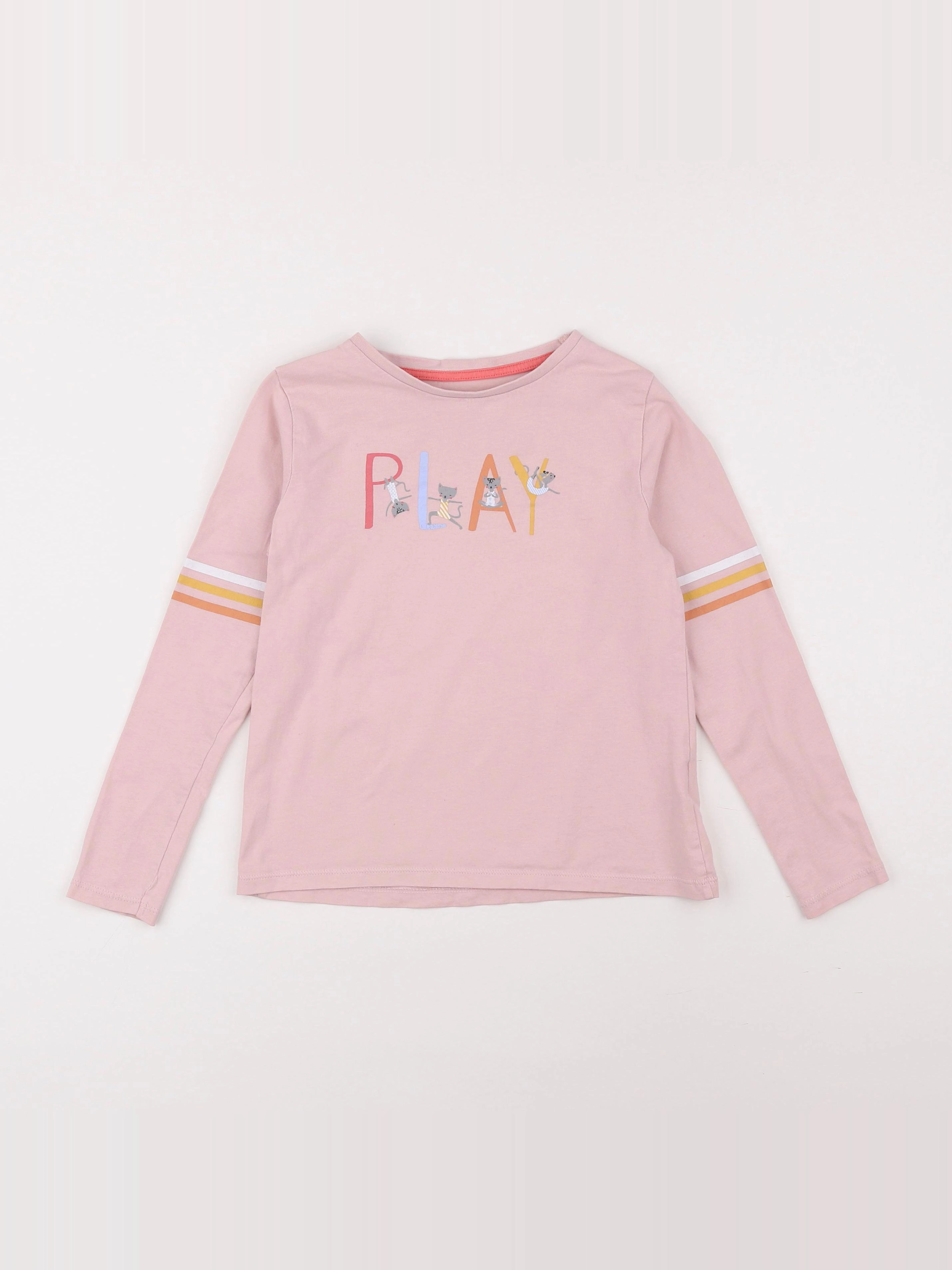 Vertbaudet - tee-shirt rose - 8 ans