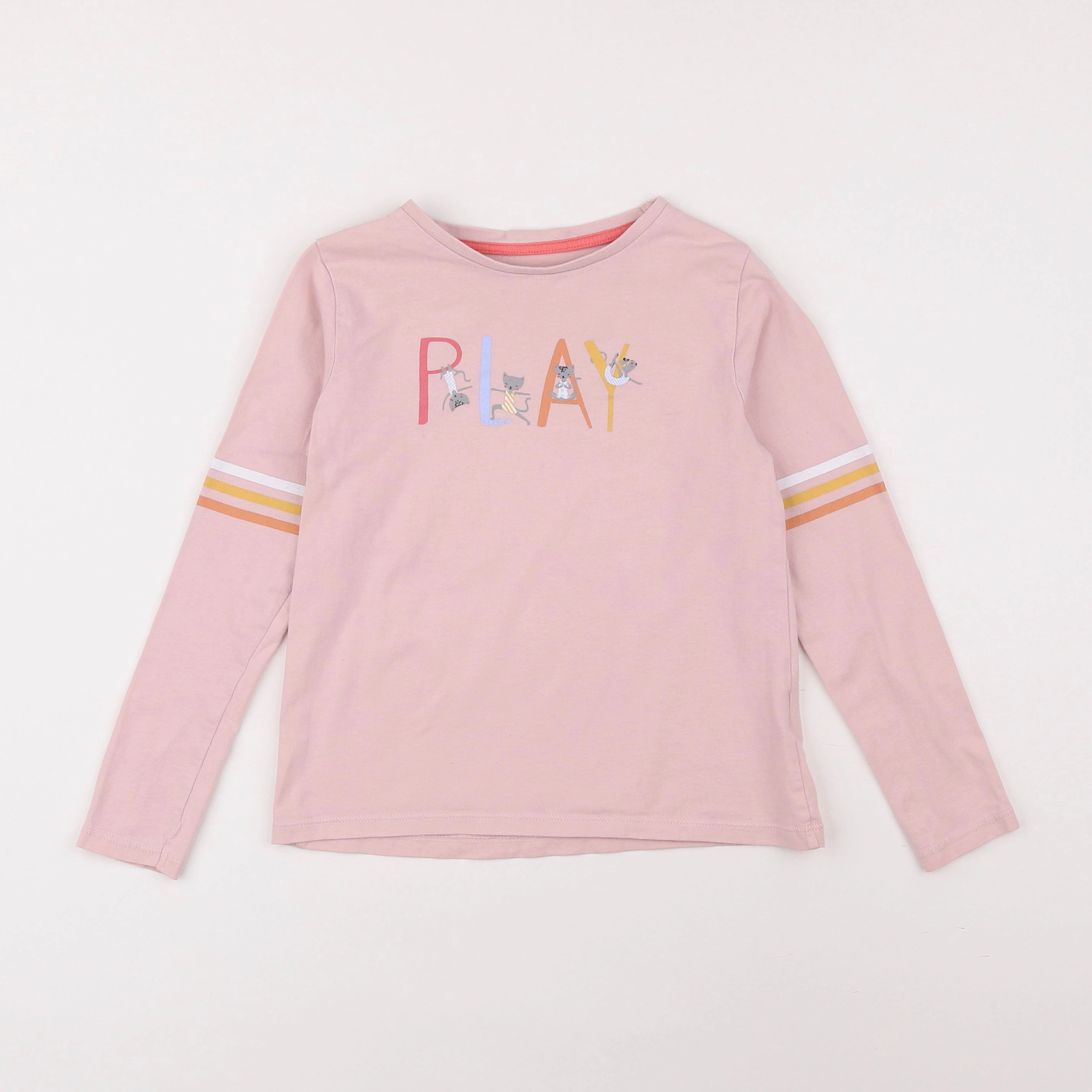 Vertbaudet - tee-shirt rose - 8 ans