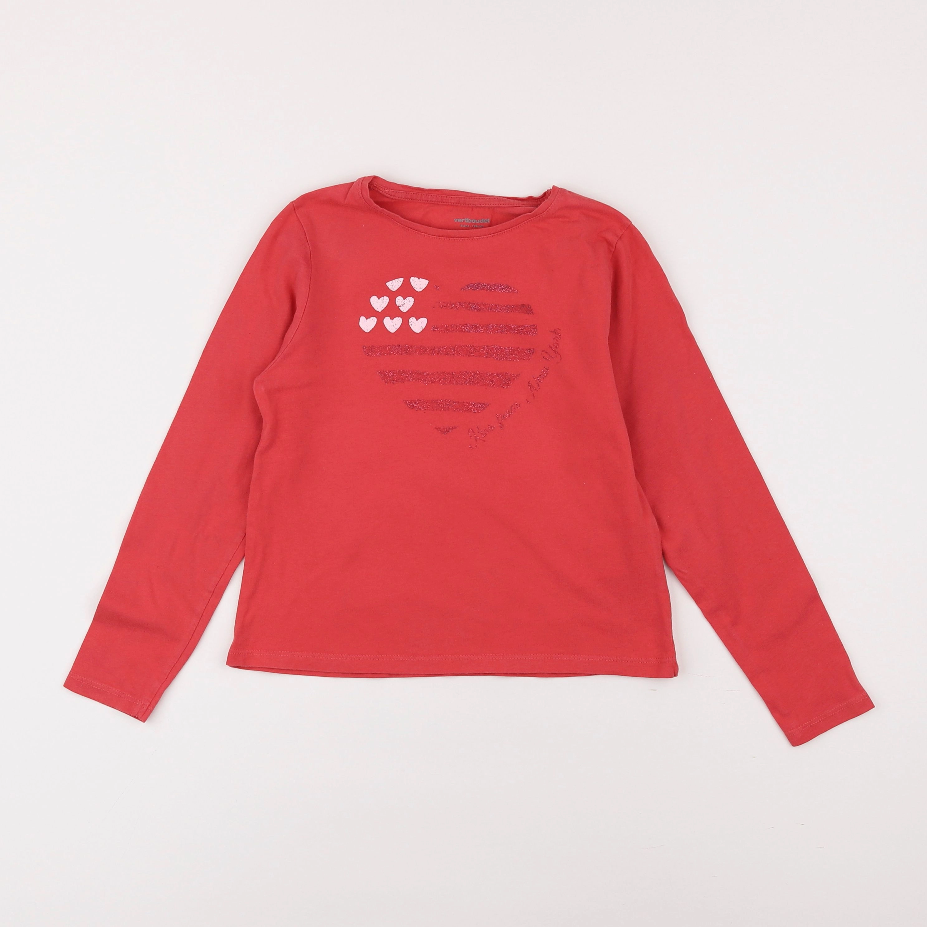 Vertbaudet - tee-shirt rose - 8 ans