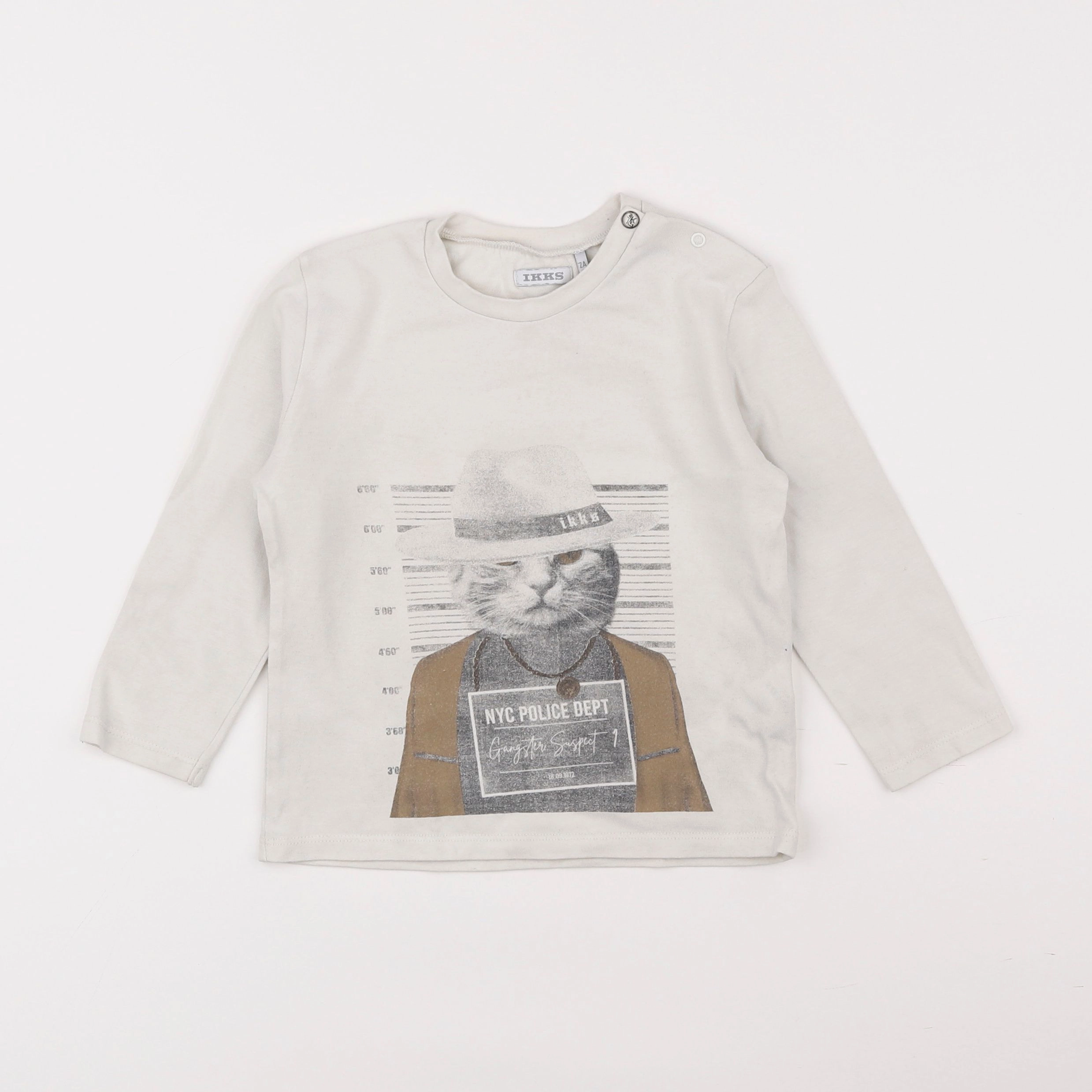 IKKS - tee-shirt beige - 2 ans