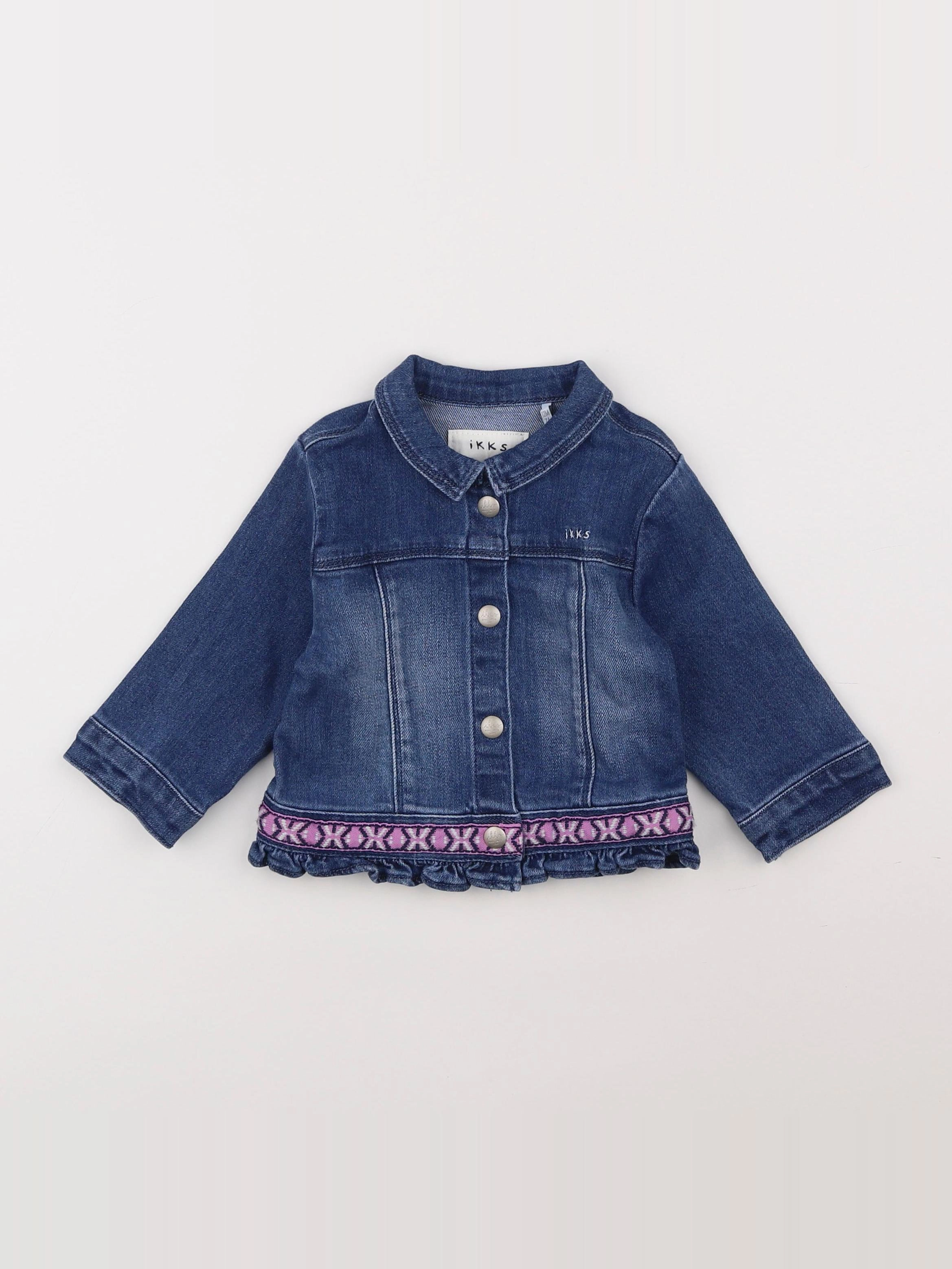 IKKS - veste imprimé au dos bleu - 12 mois