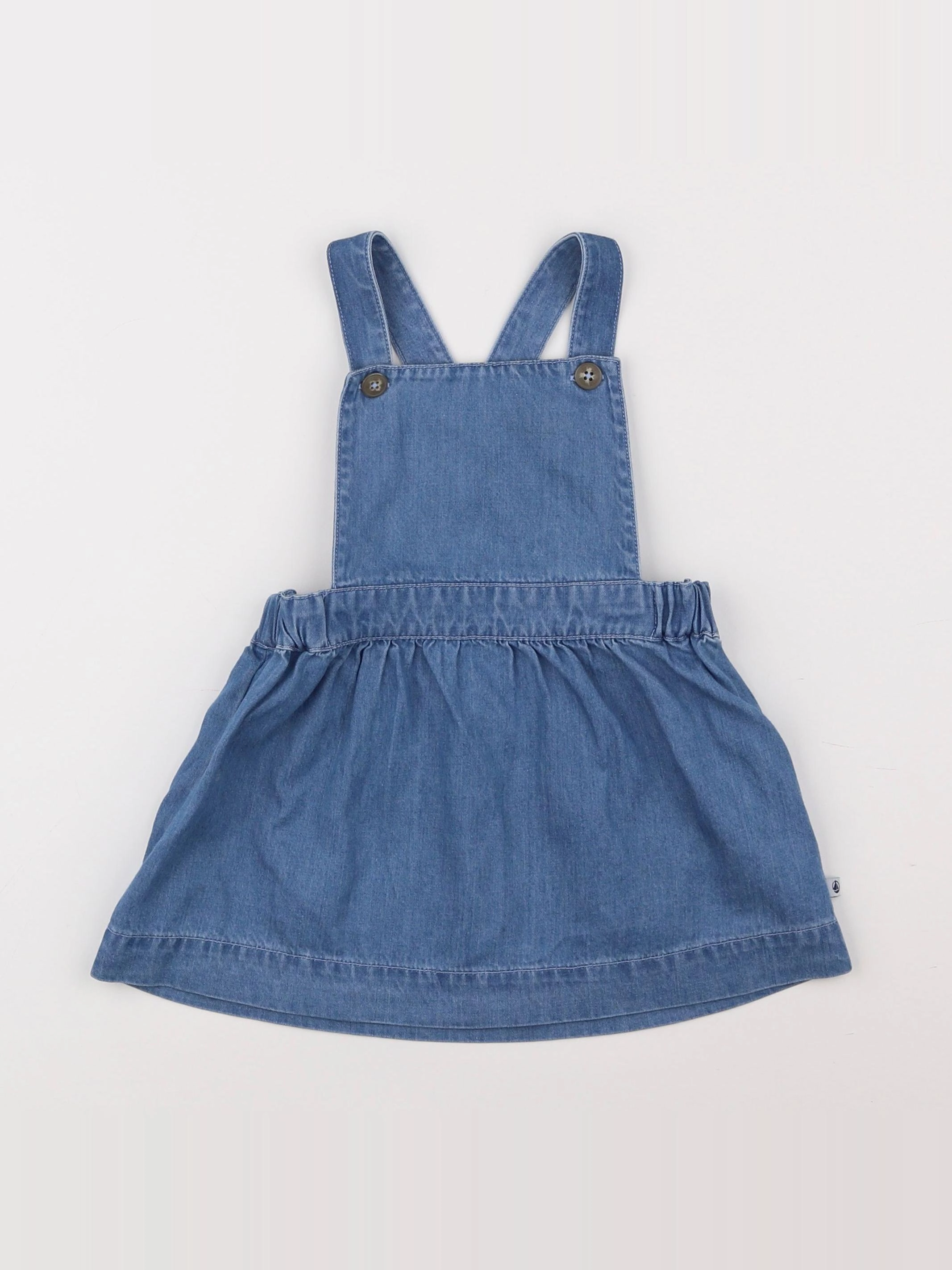 Petit Bateau - robe bleu - 12/18 mois