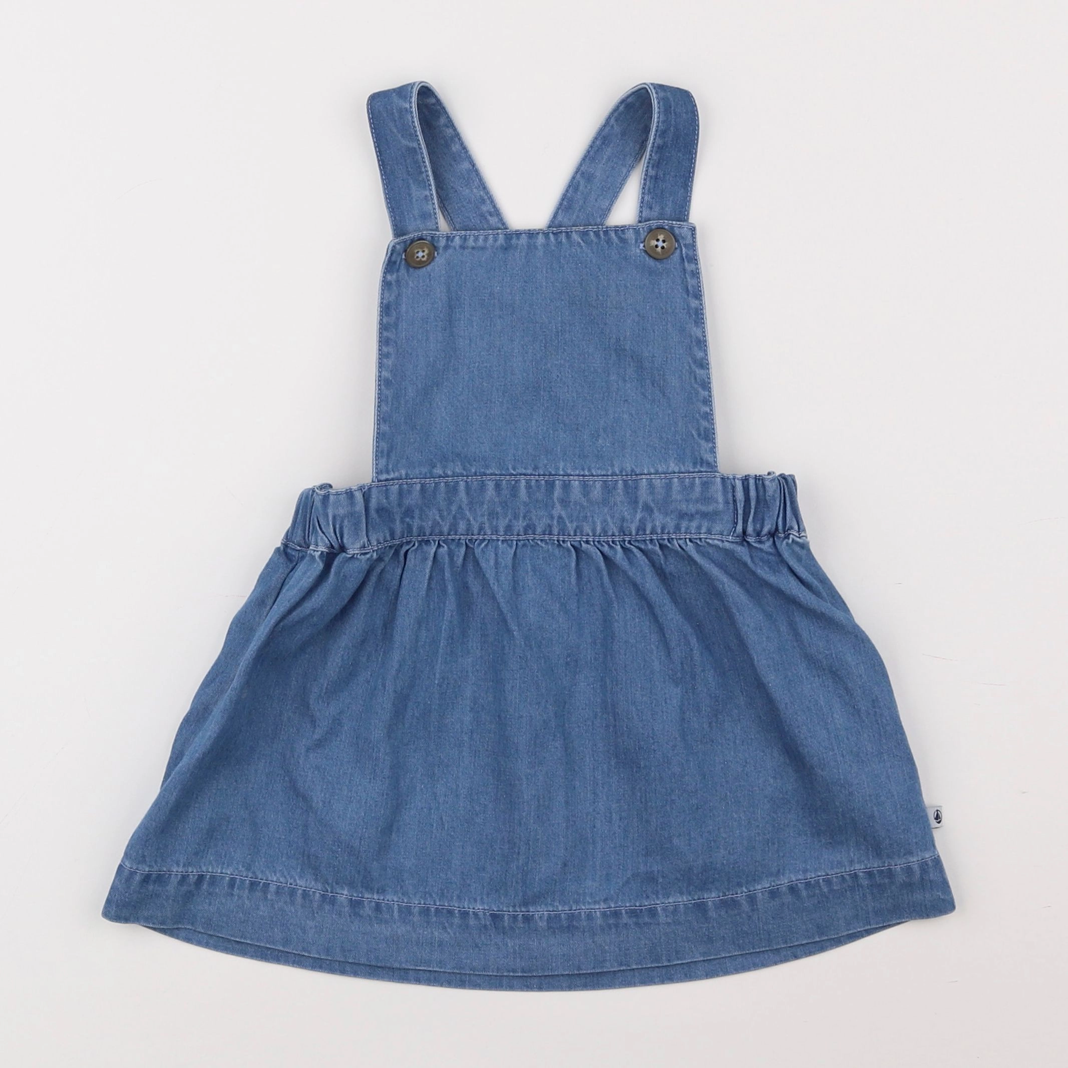 Petit Bateau - robe bleu - 12/18 mois