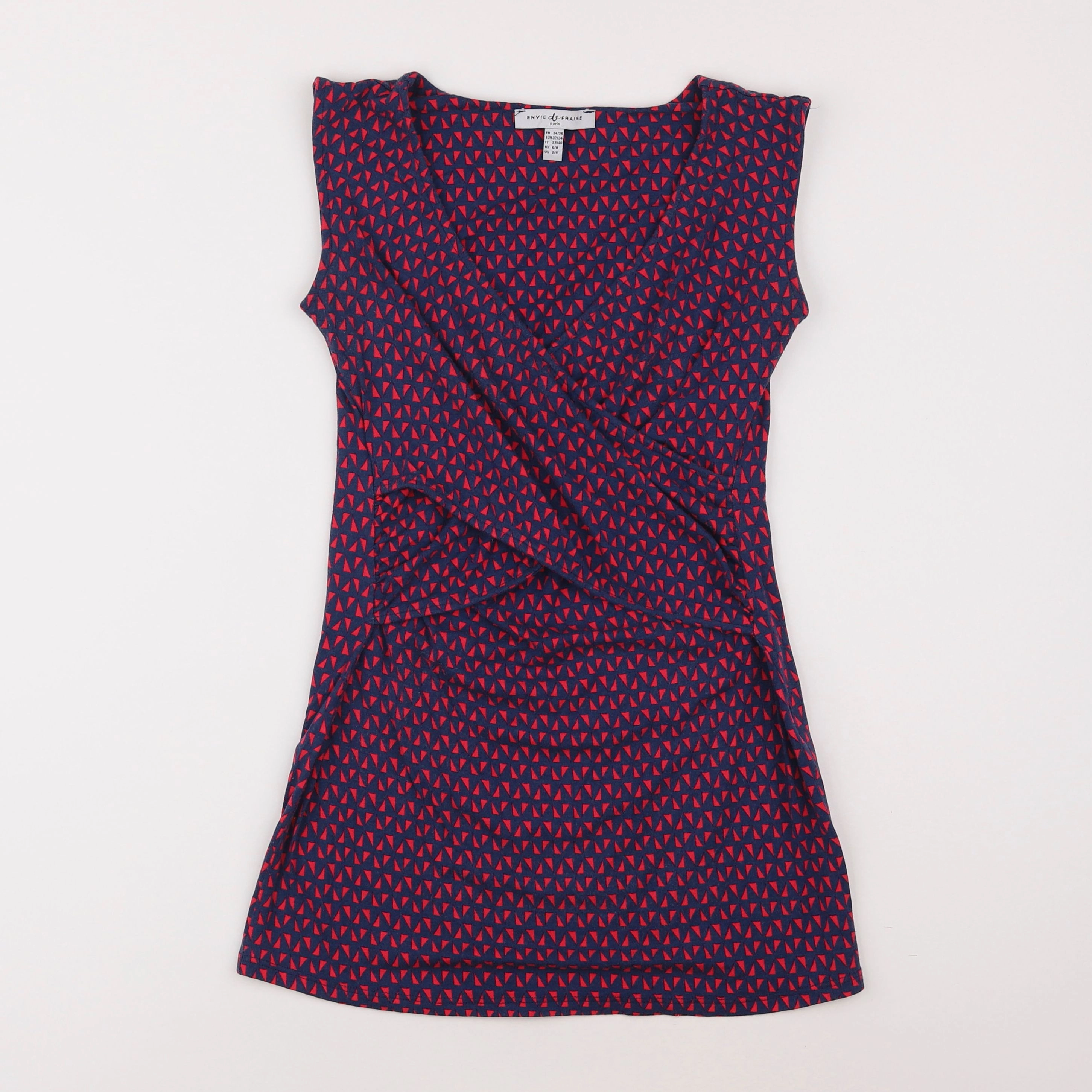 Envie de fraise - tee-shirt grossesse bleu, rouge - 34 à 36