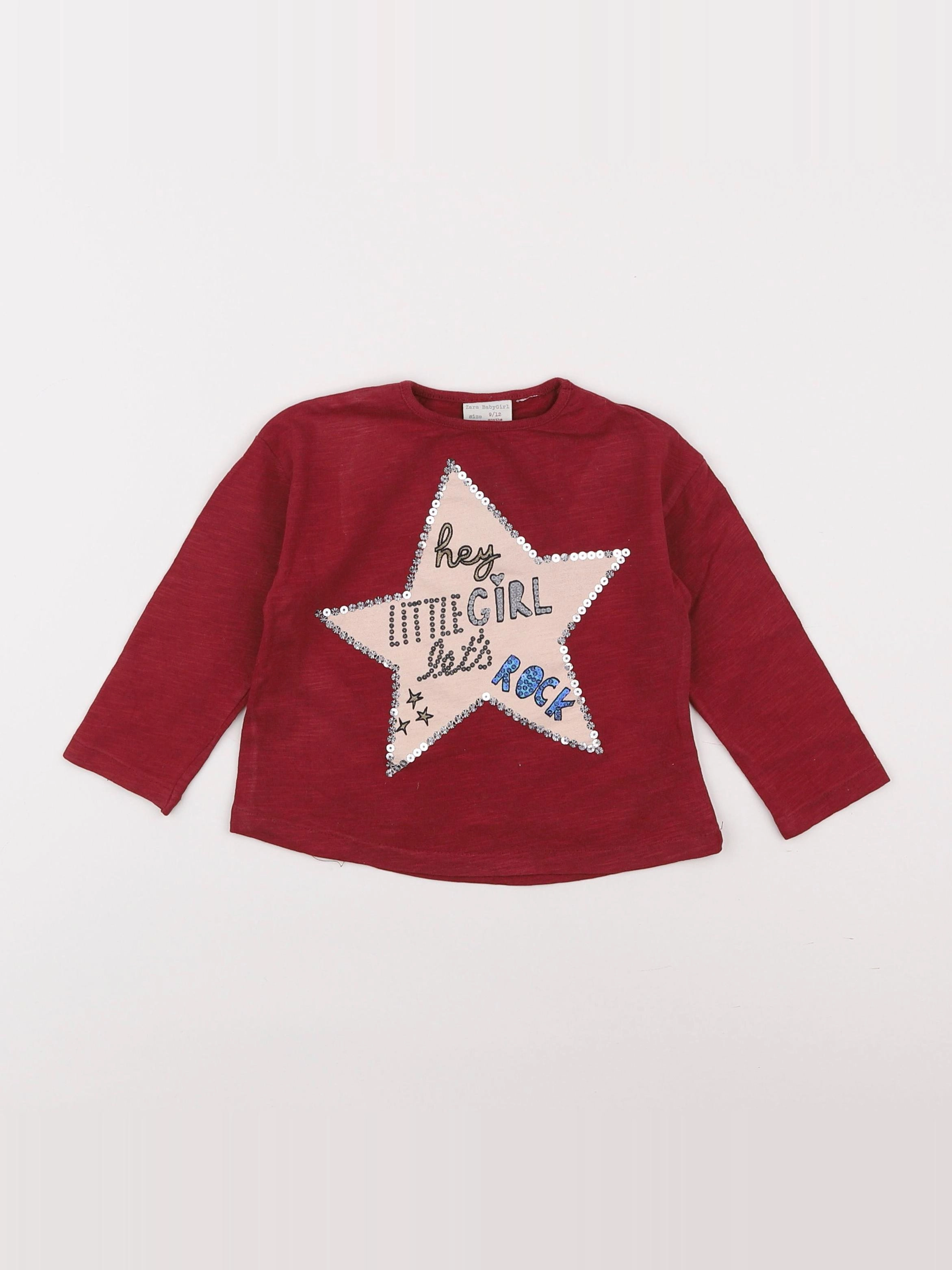 Zara - tee-shirt rouge - 9/12 mois