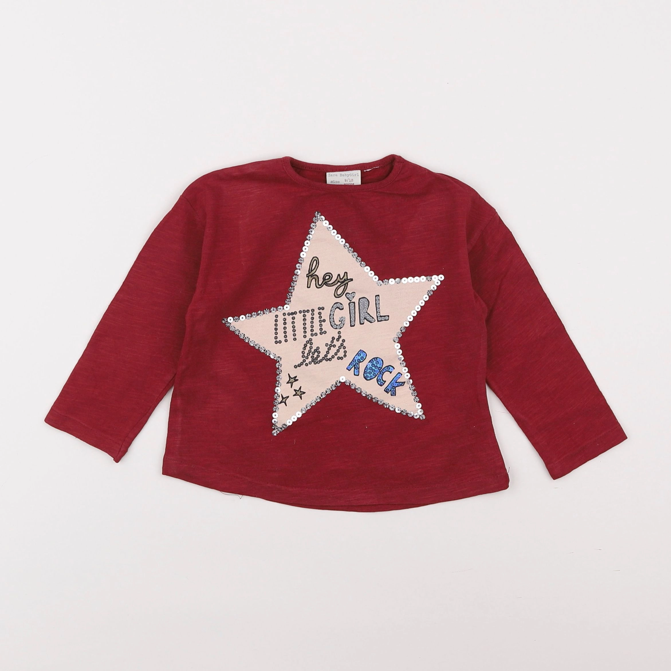 Zara - tee-shirt rouge - 9/12 mois