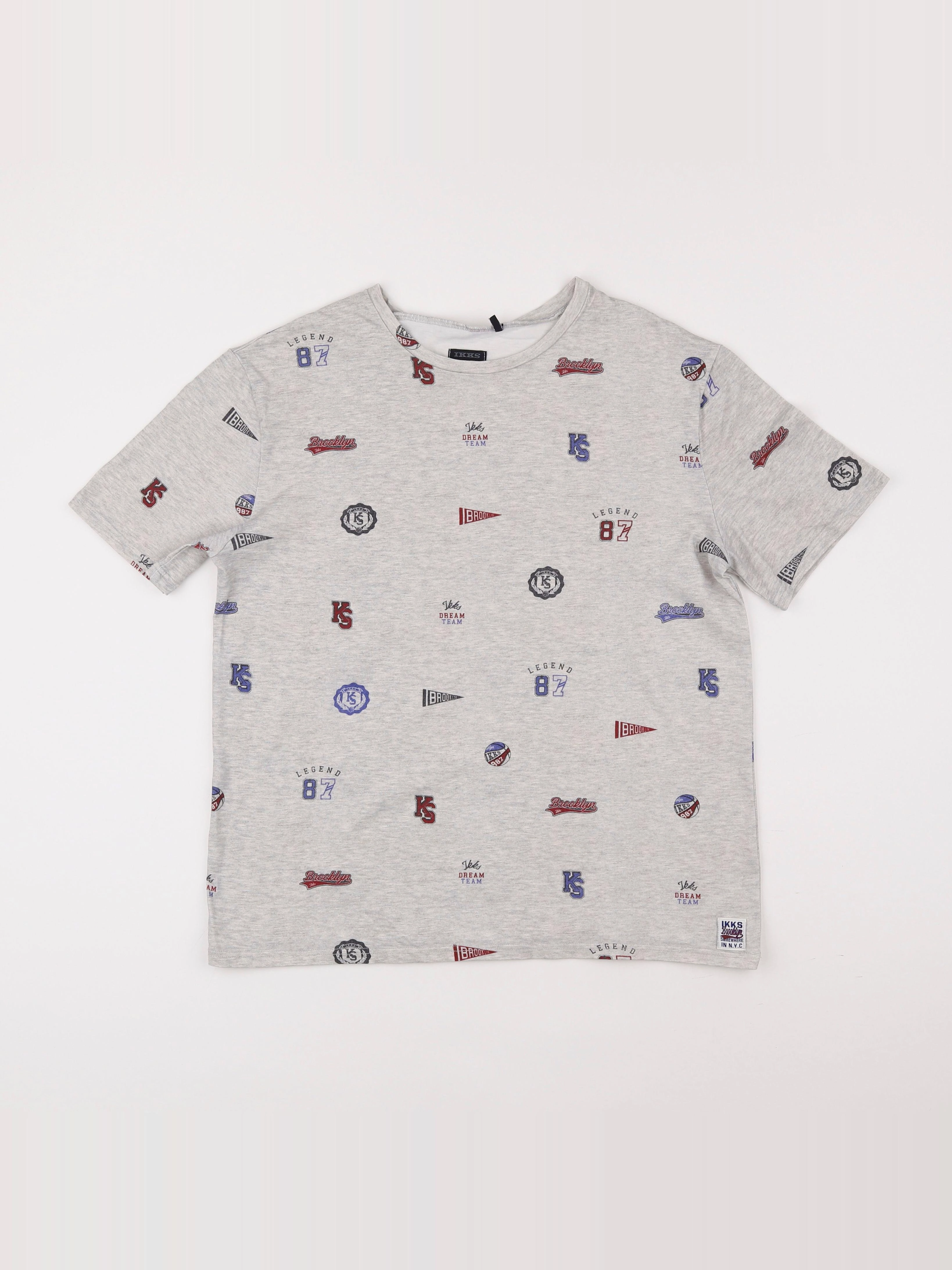 IKKS - tee-shirt gris - 14 ans