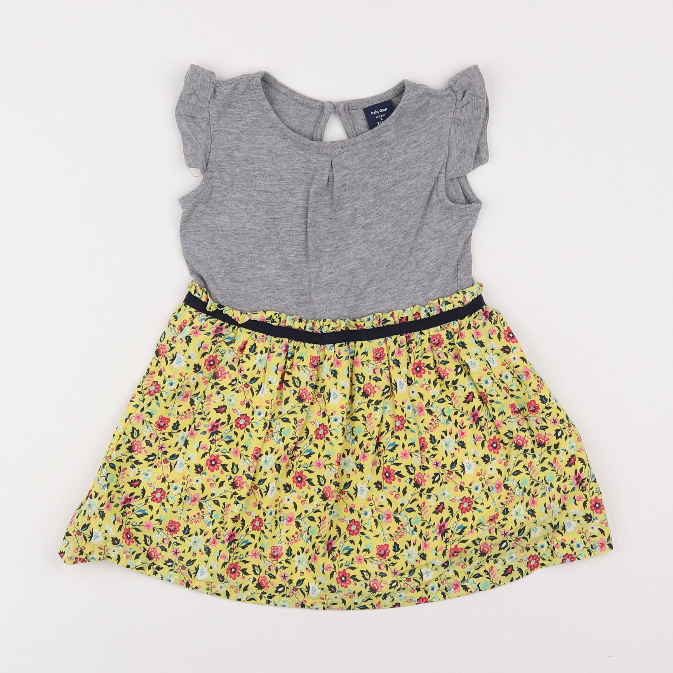 GAP - robe gris, jaune - 2 ans
