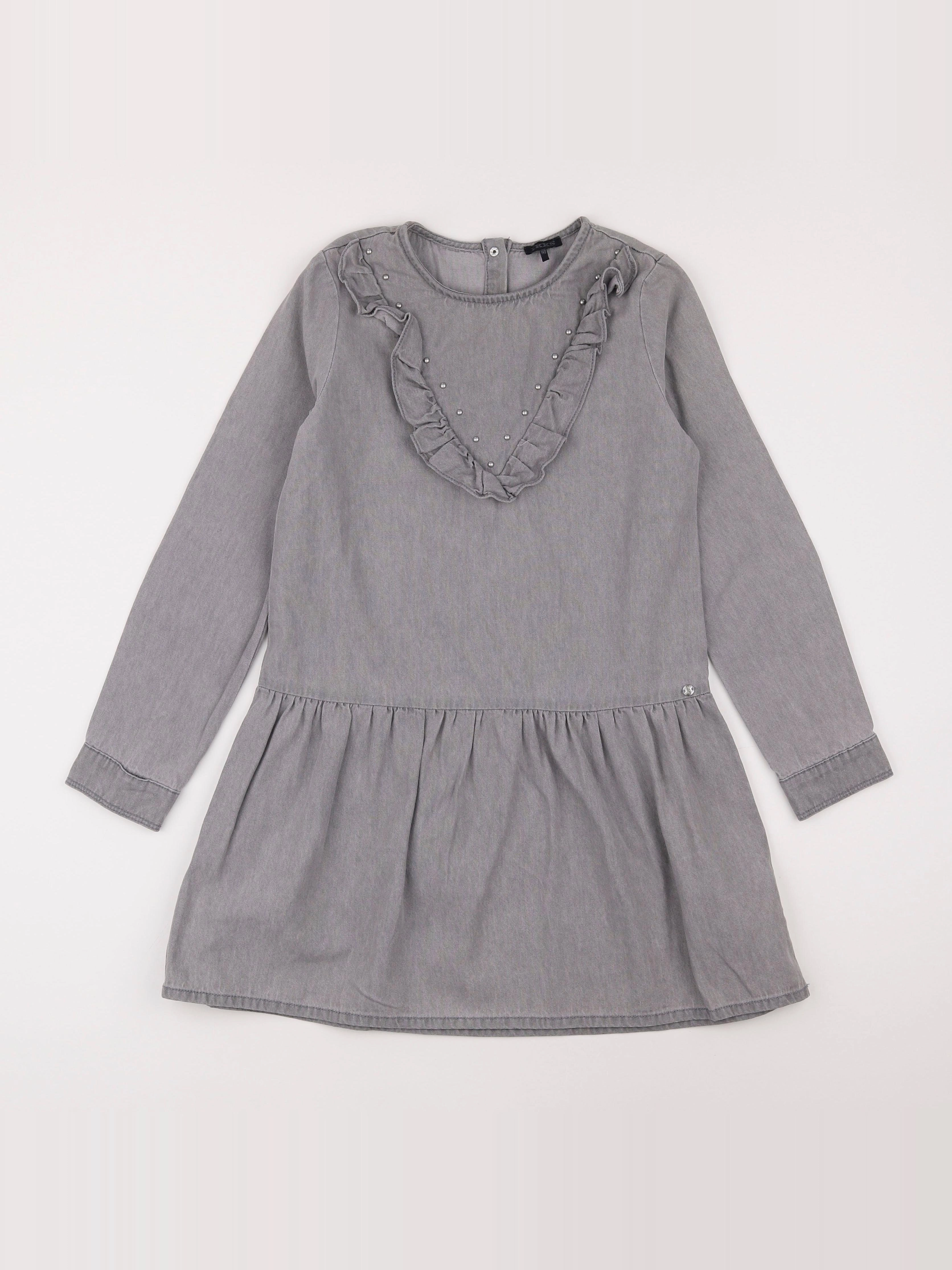 IKKS - robe gris - 10 ans
