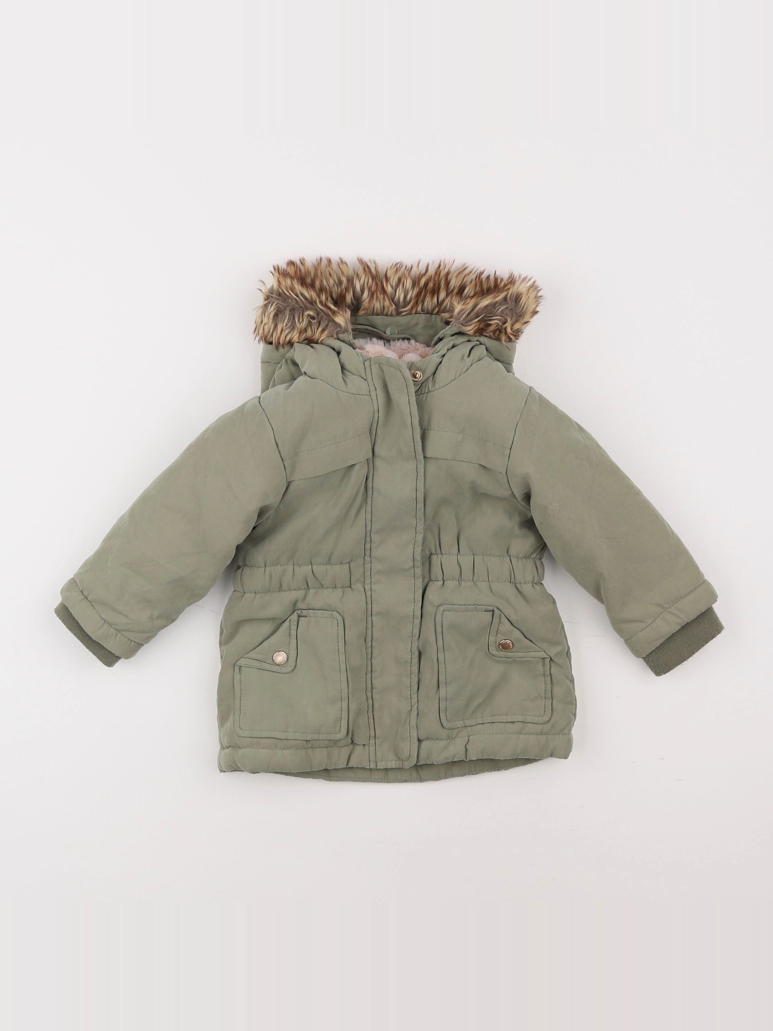 Vertbaudet - parka vert - 12 mois
