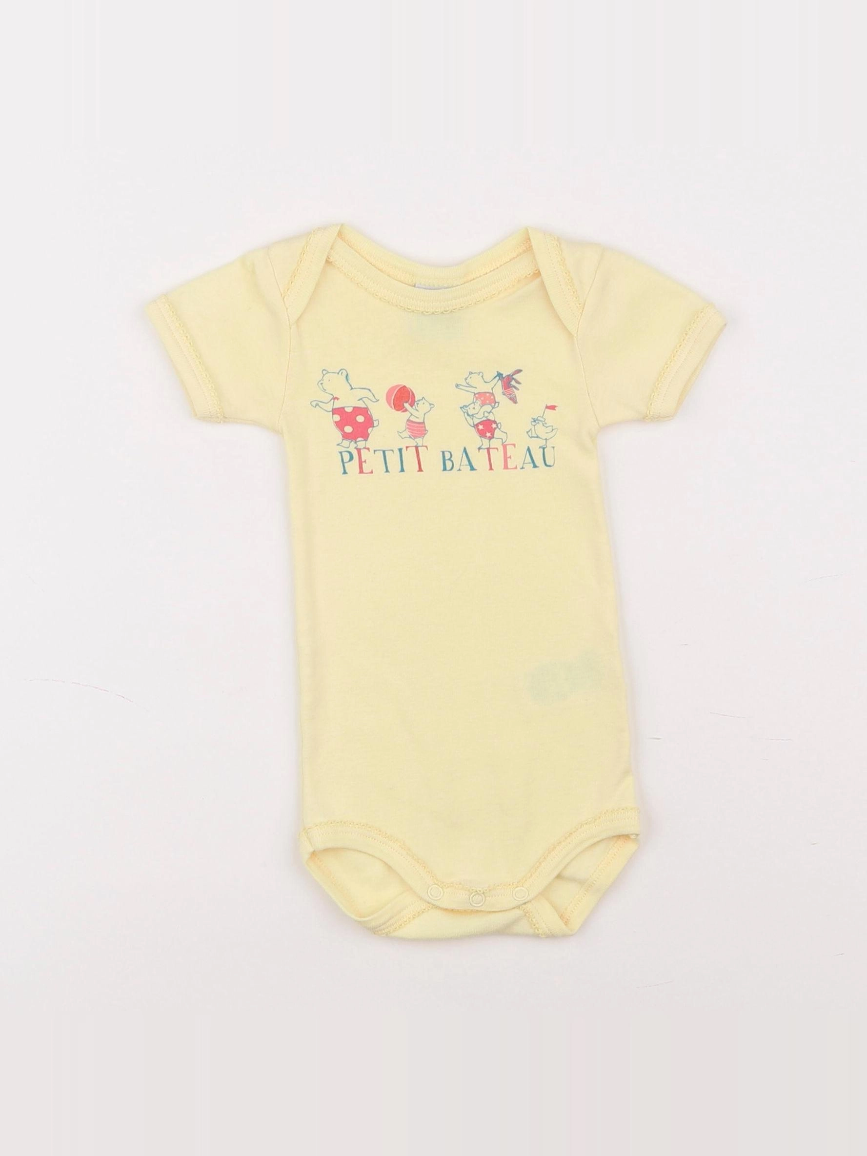 Petit Bateau - body jaune - 3 mois