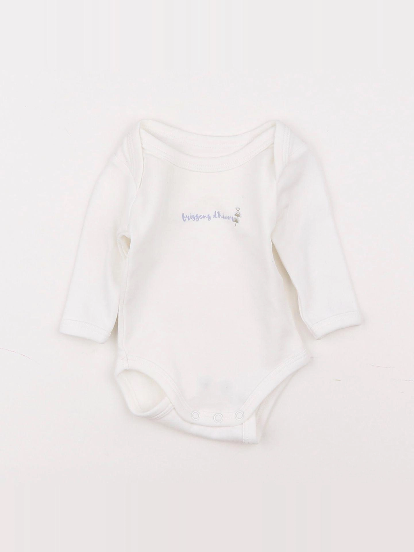 Vertbaudet - body blanc - 1 mois