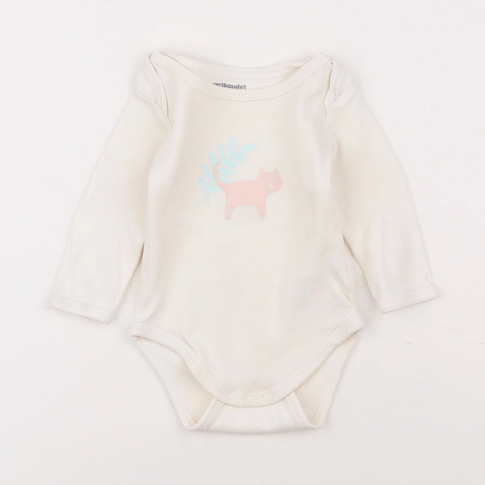 Vertbaudet - body beige - 3 mois