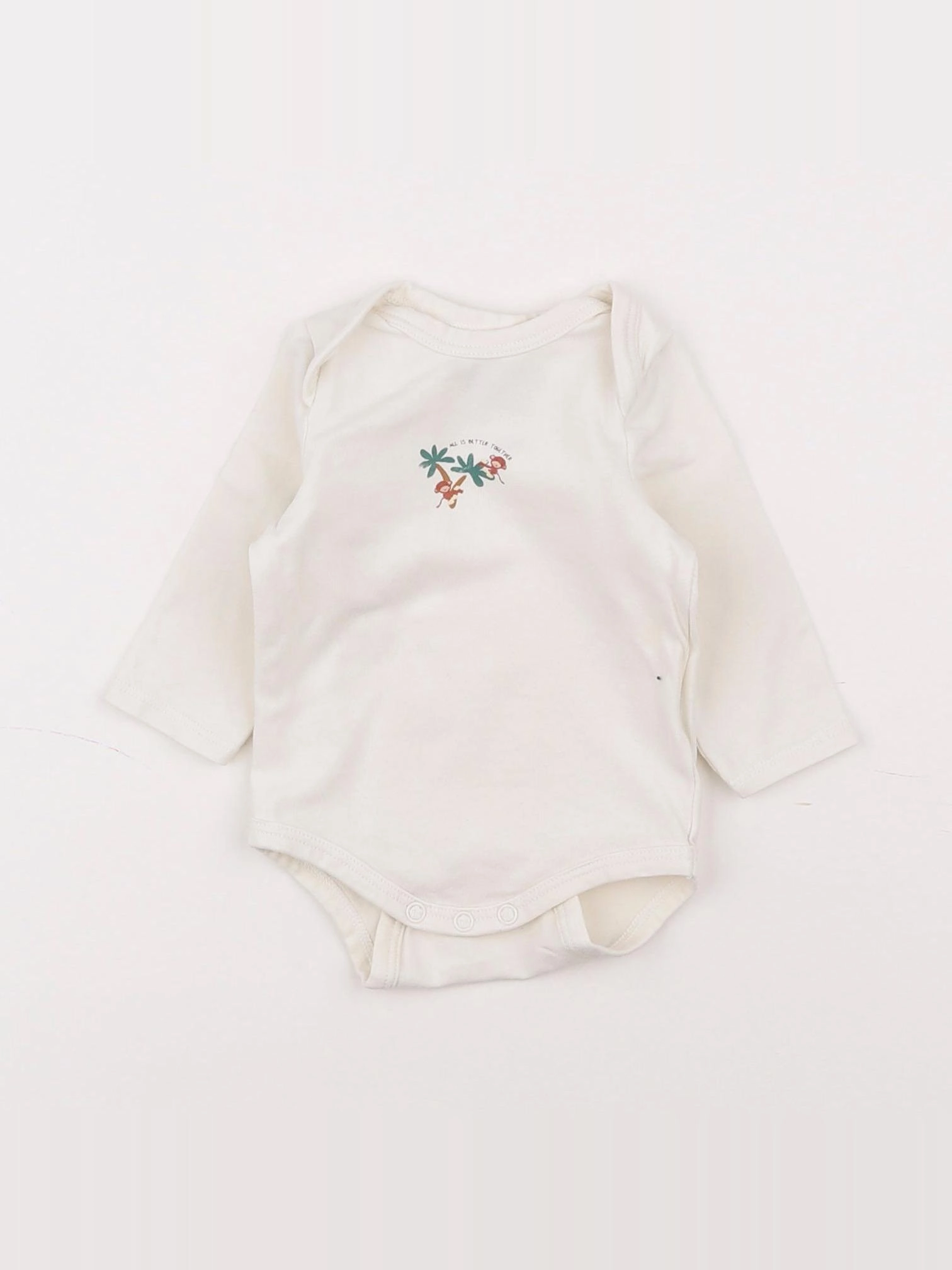 Tape à l'oeil - body beige - 1 mois
