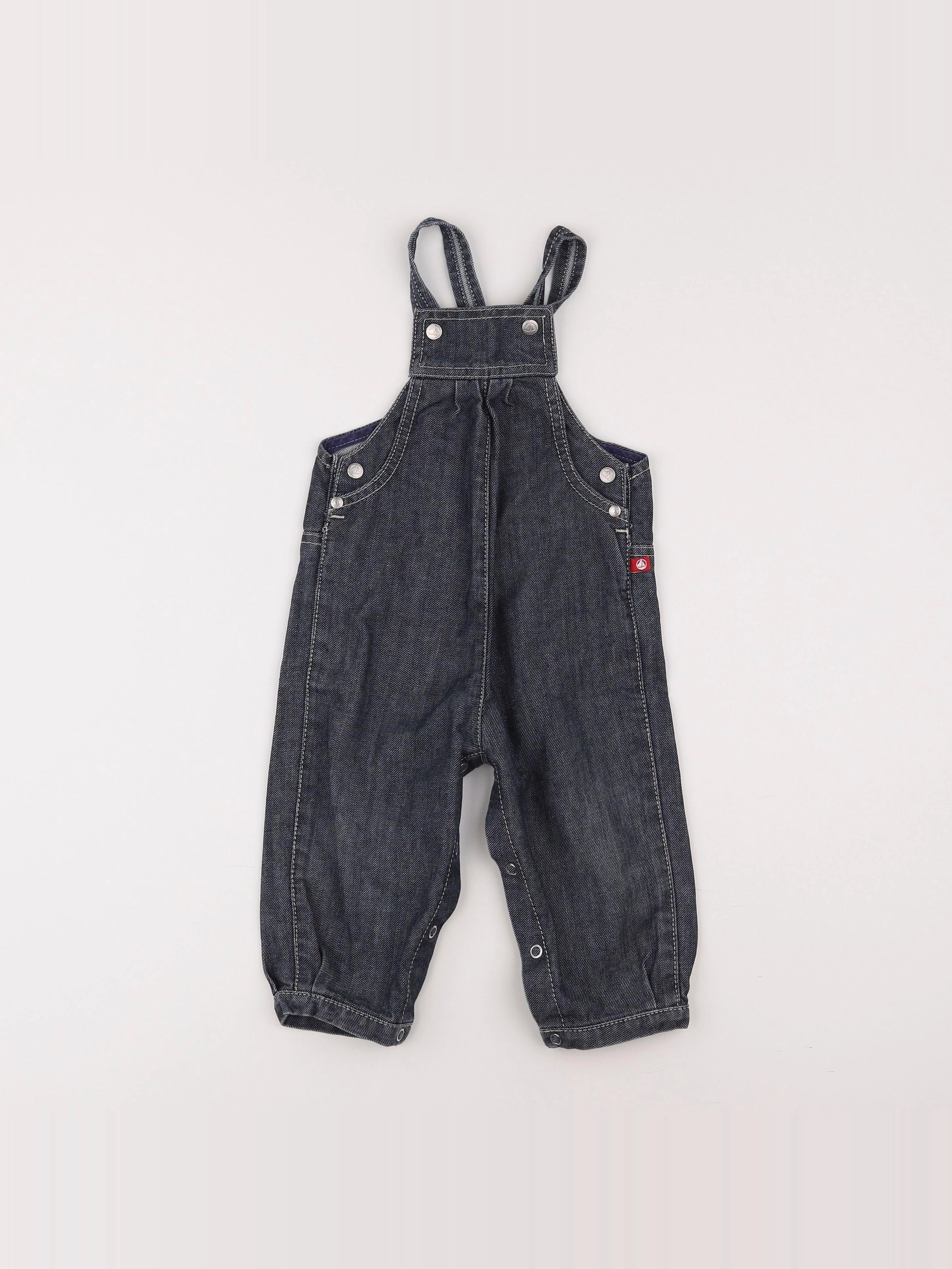 Petit Bateau - salopette bleu - 12 mois