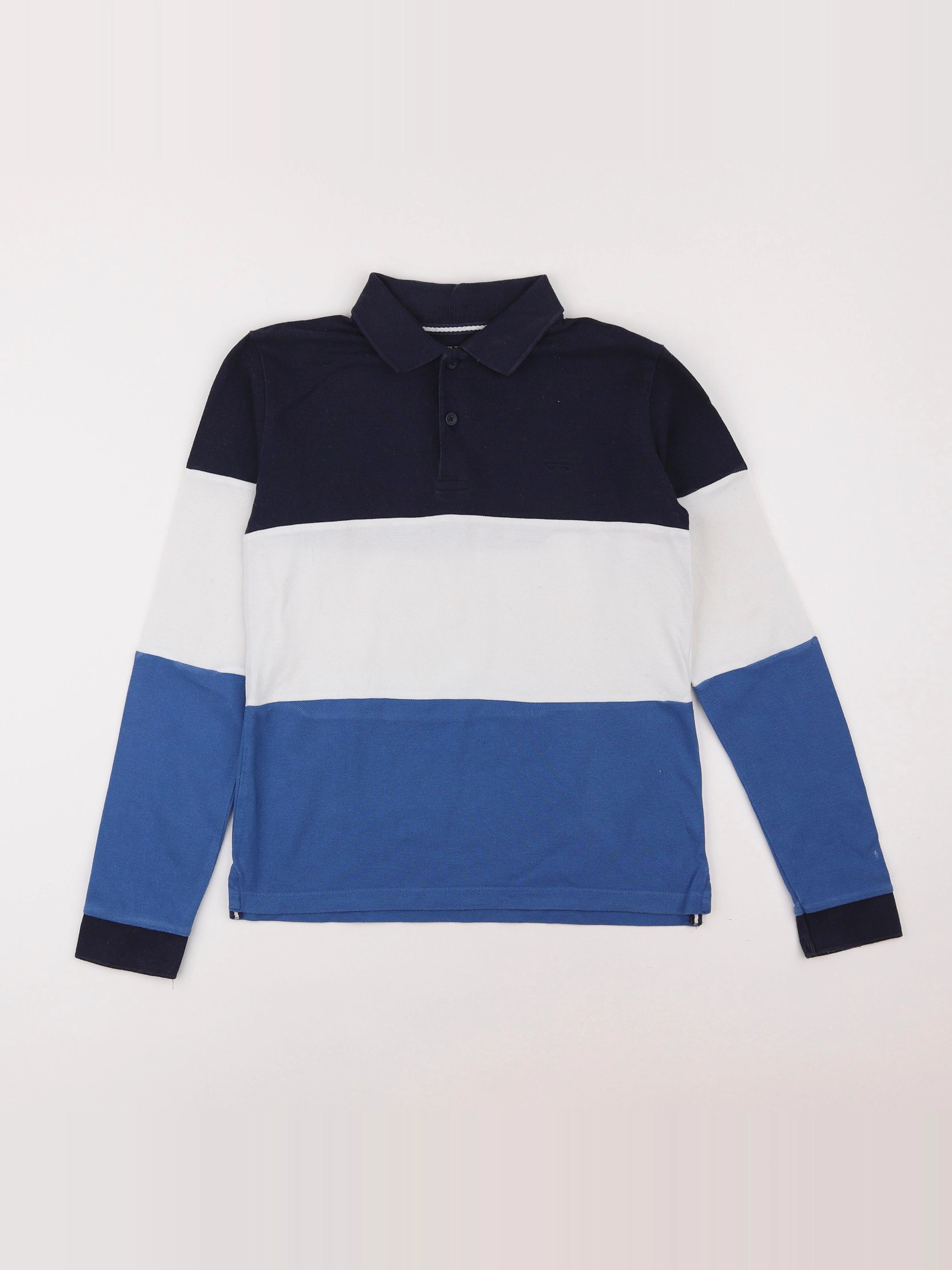 Monoprix - polo bleu - 12 ans