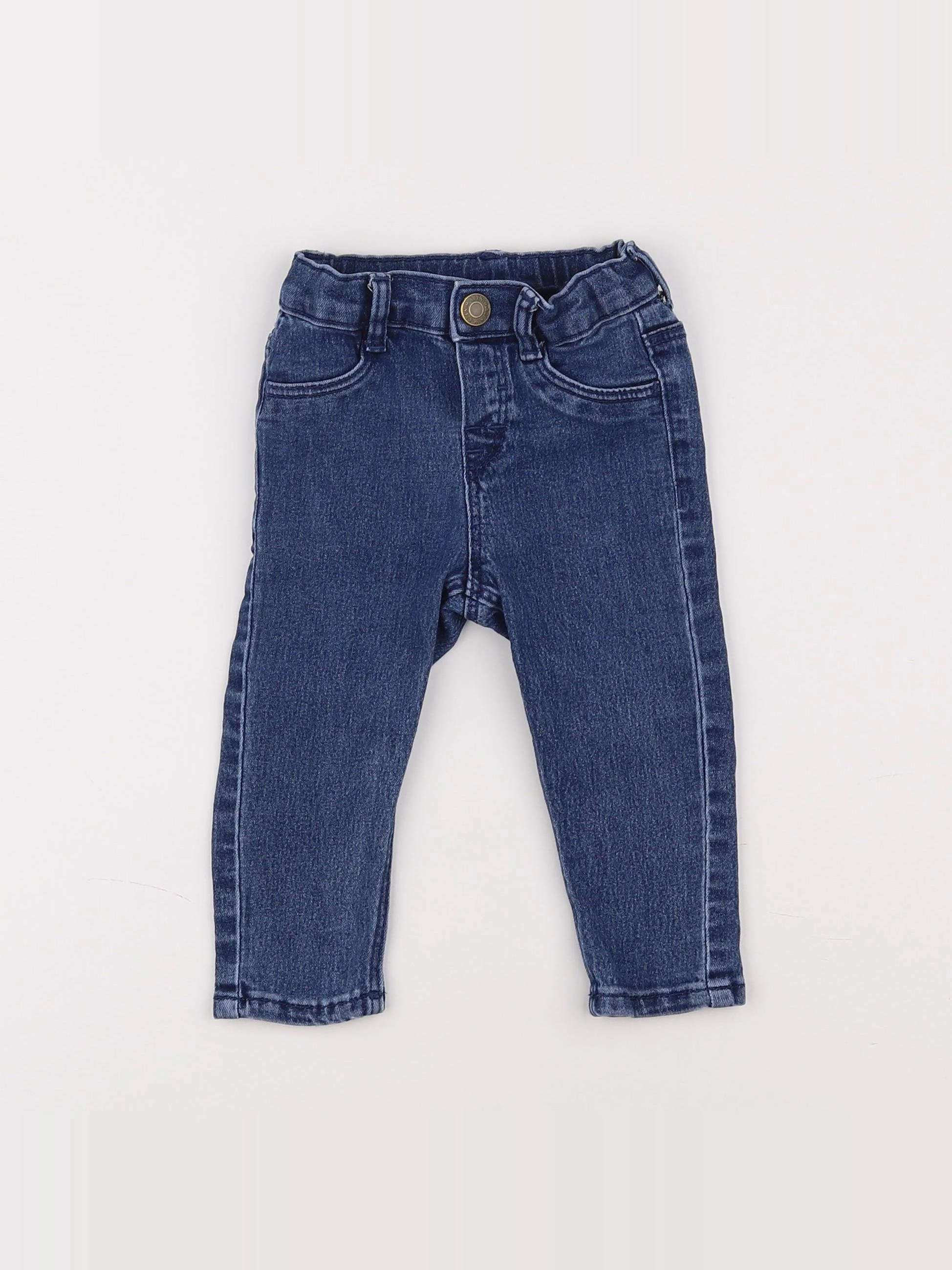 H&M - jegging bleu - 6/9 mois