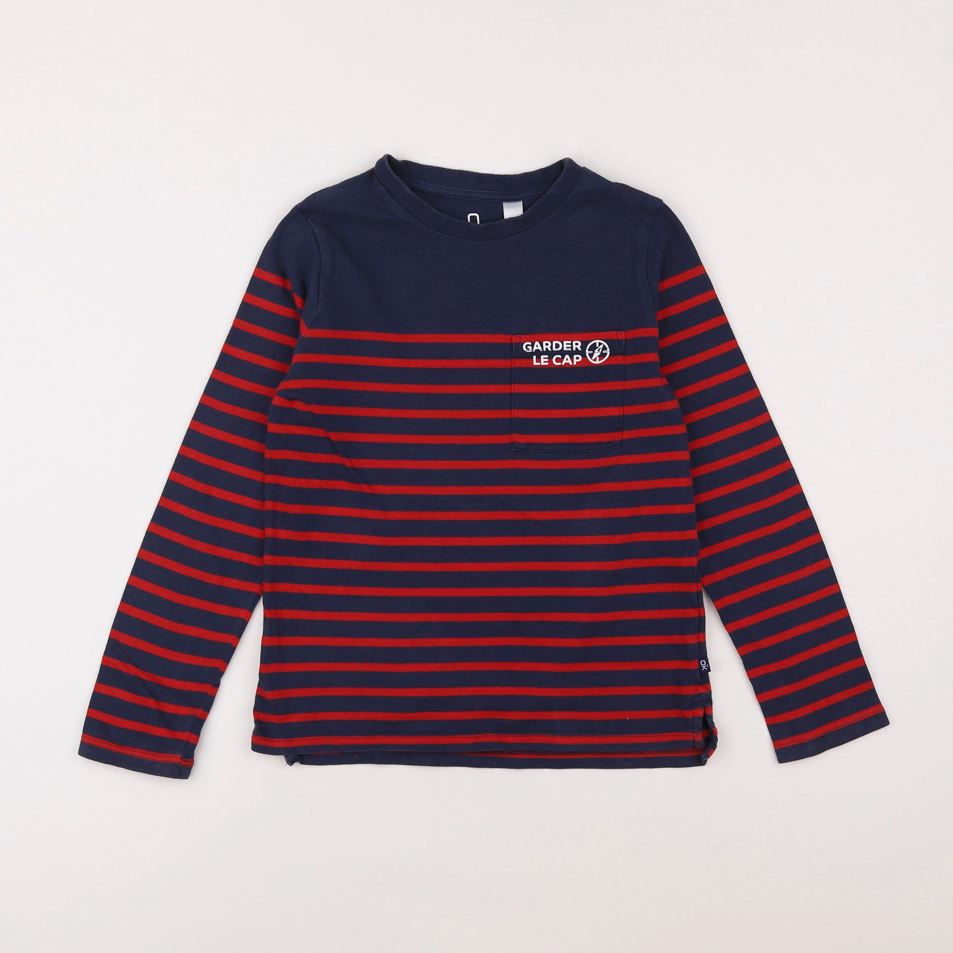 Okaidi - tee-shirt bleu, rouge - 8 ans