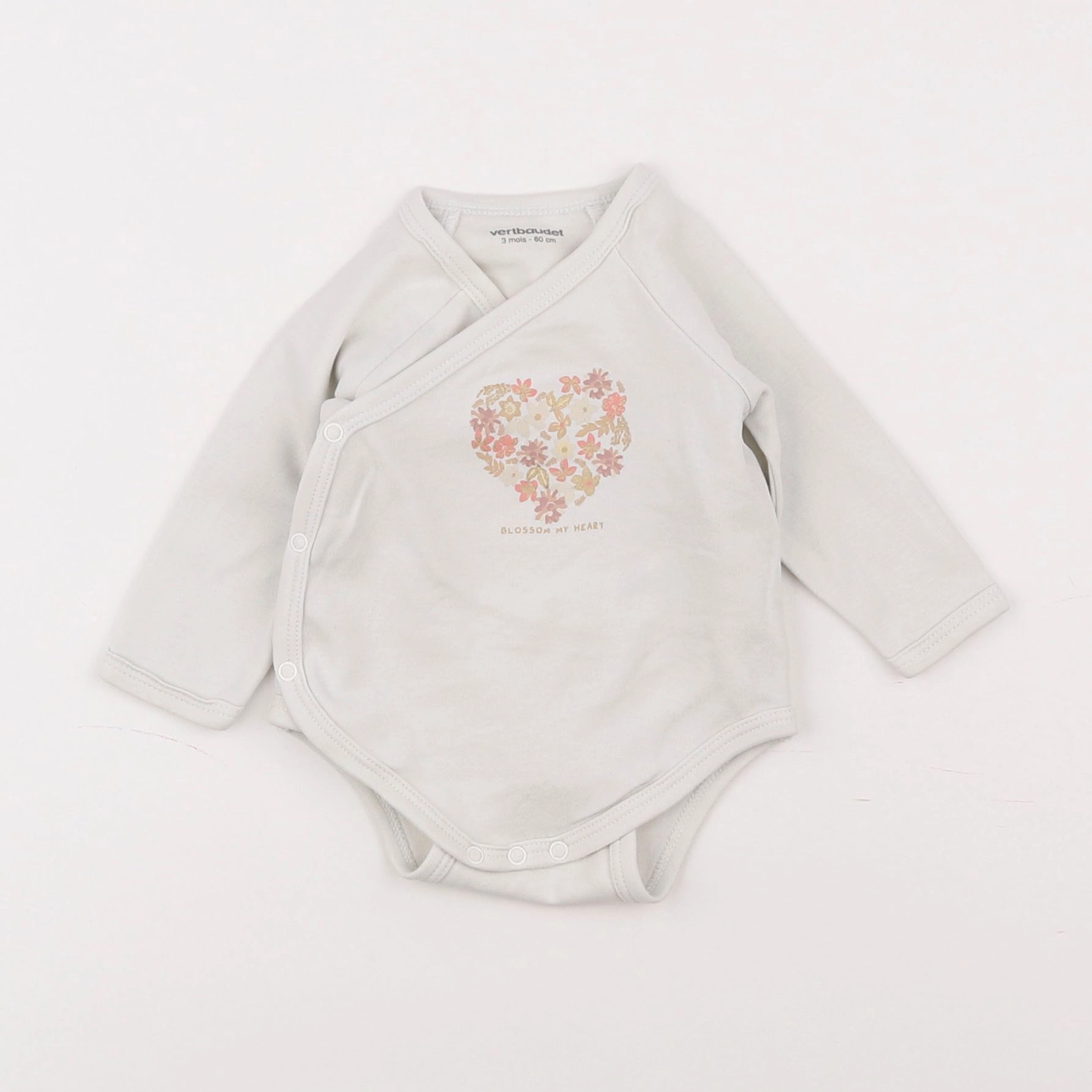 Vertbaudet - body beige - 3 mois