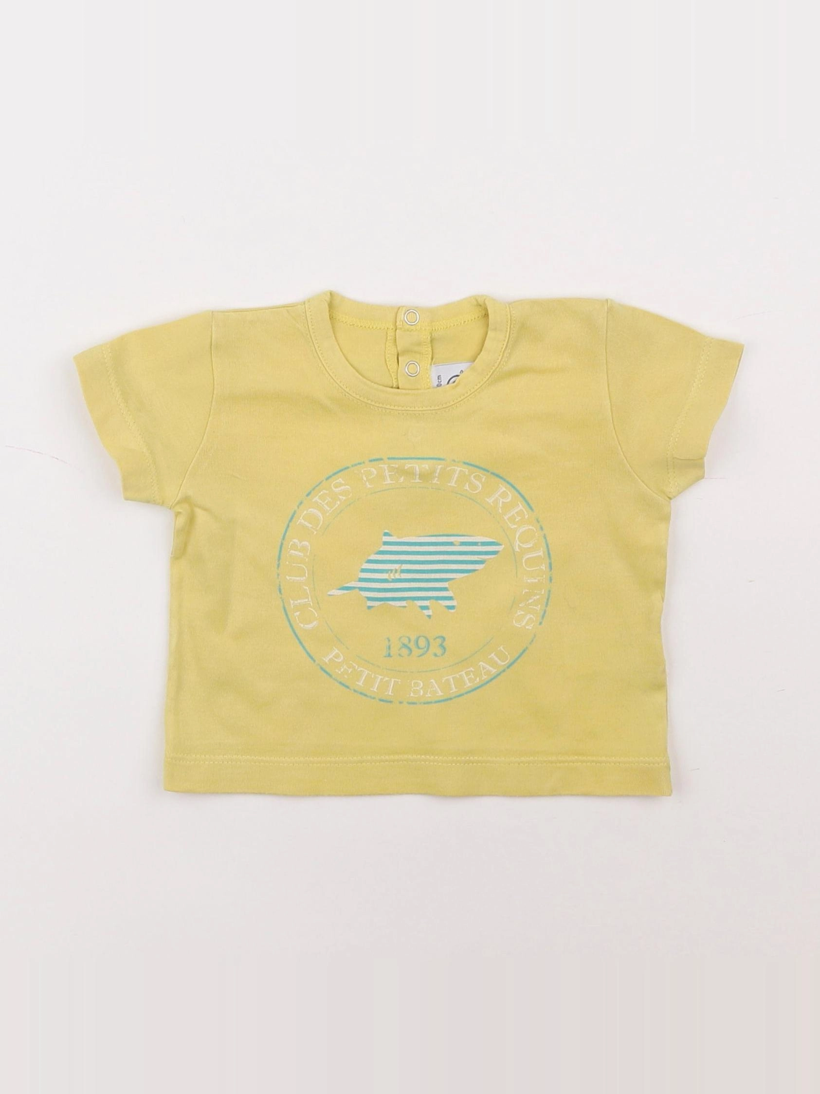 Petit Bateau - tee-shirt jaune - 3 mois