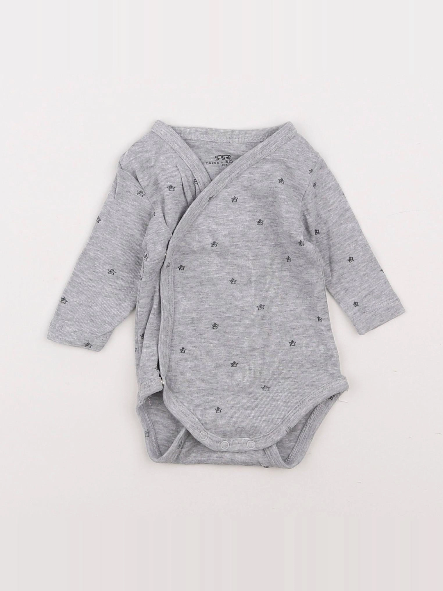 La Redoute - body gris - 0 mois