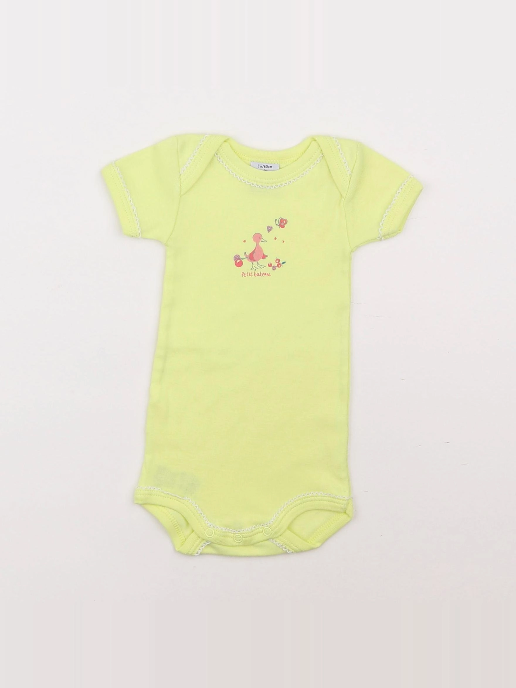 Petit Bateau - body jaune - 3 mois