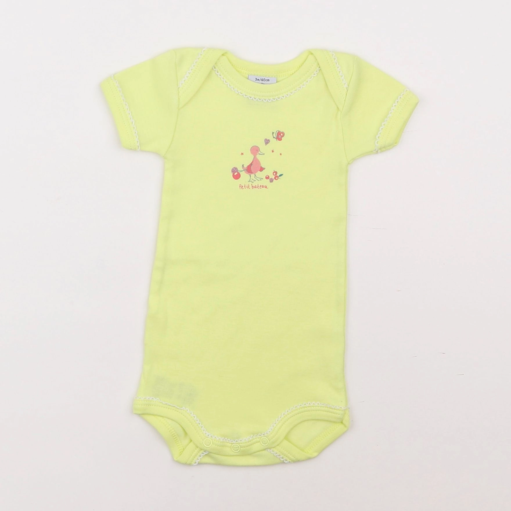 Petit Bateau - body jaune - 3 mois