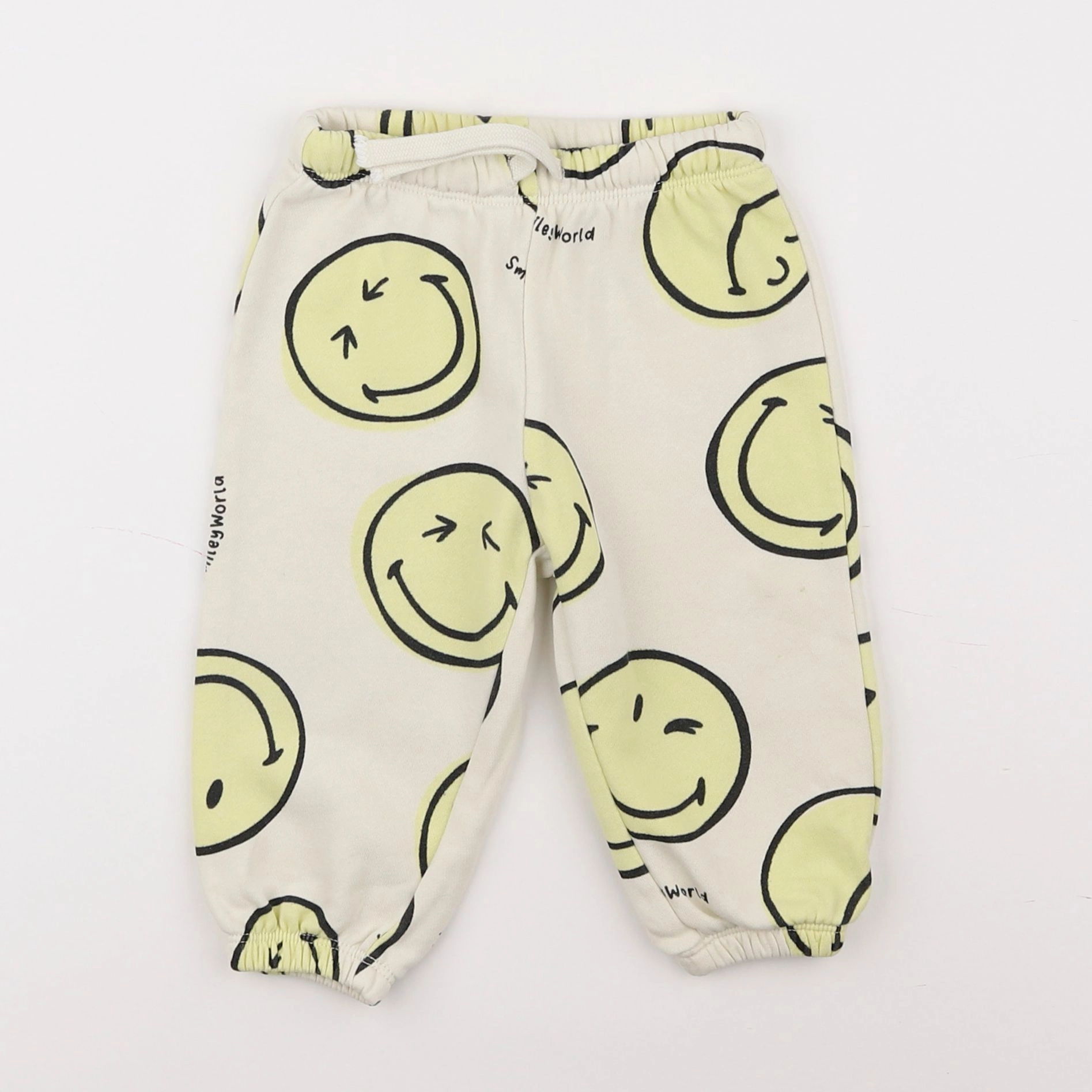 H&M - jogging beige, jaune - 6/9 mois