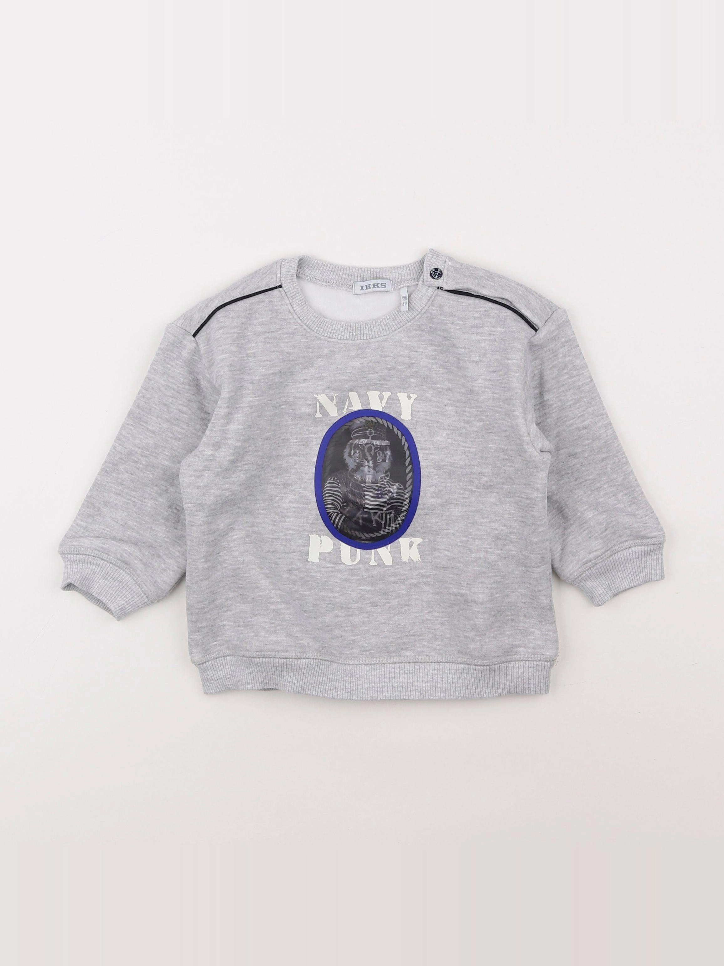IKKS - sweat gris - 18 mois