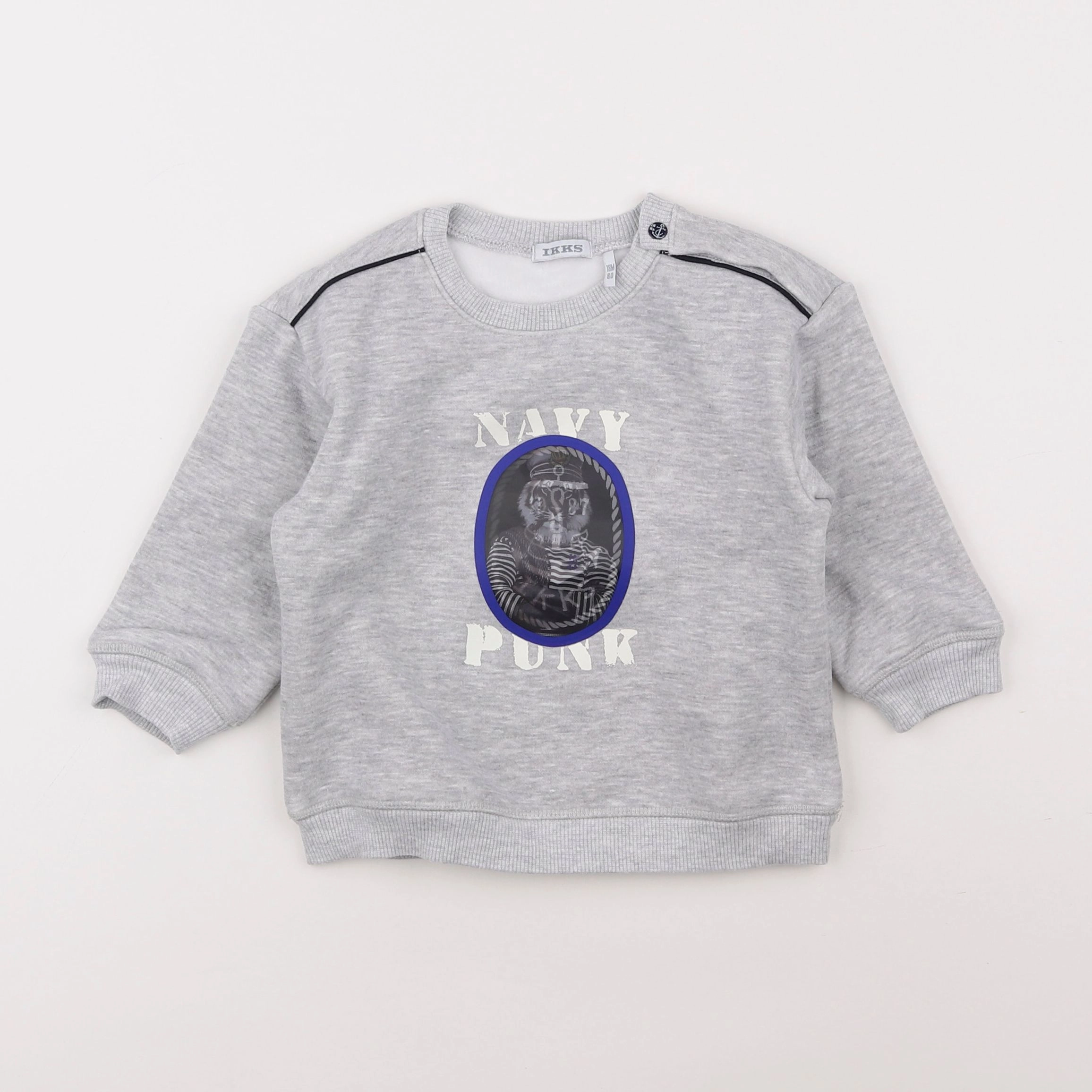 IKKS - sweat gris - 18 mois