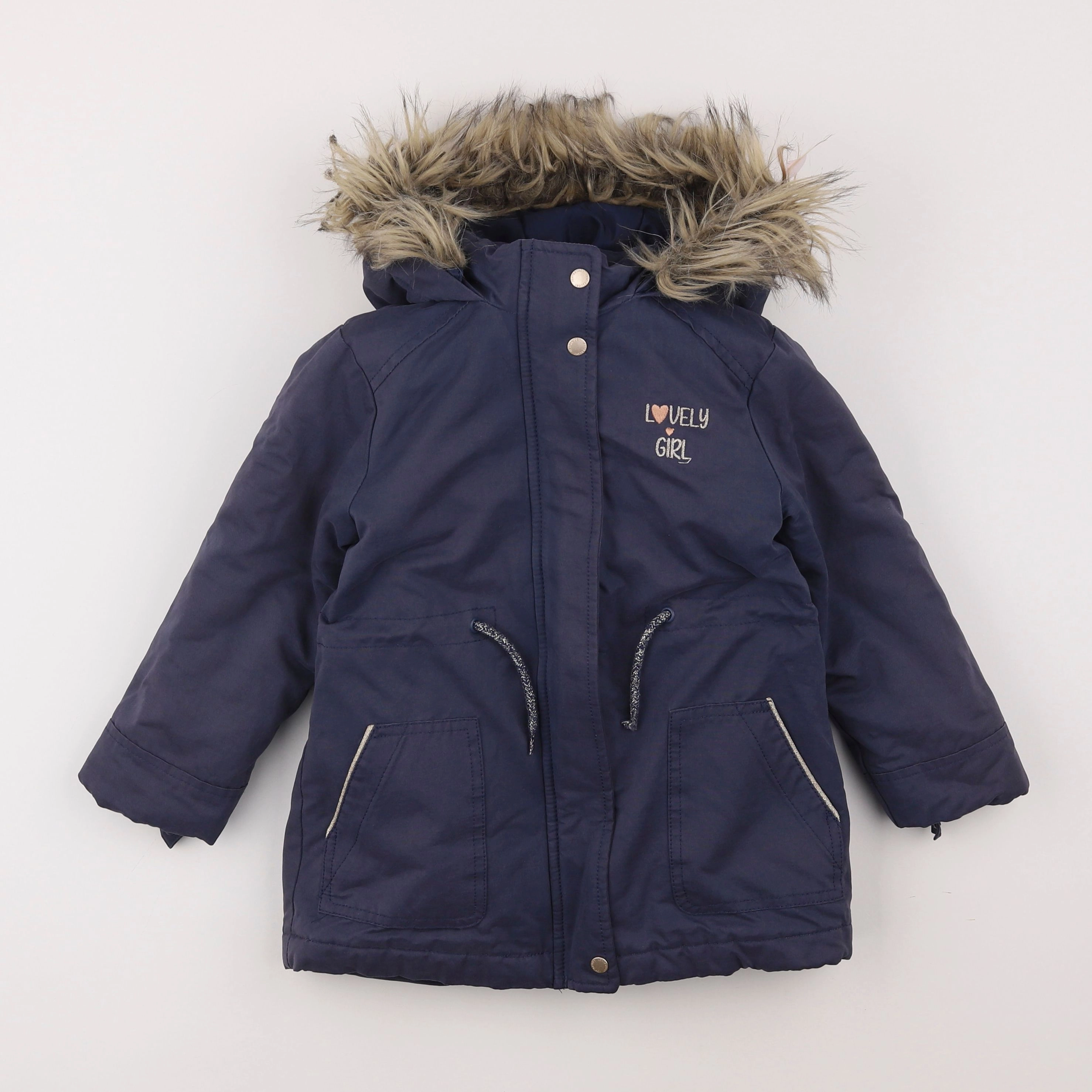 Vertbaudet - manteau doublure amovible bleu - 5 ans