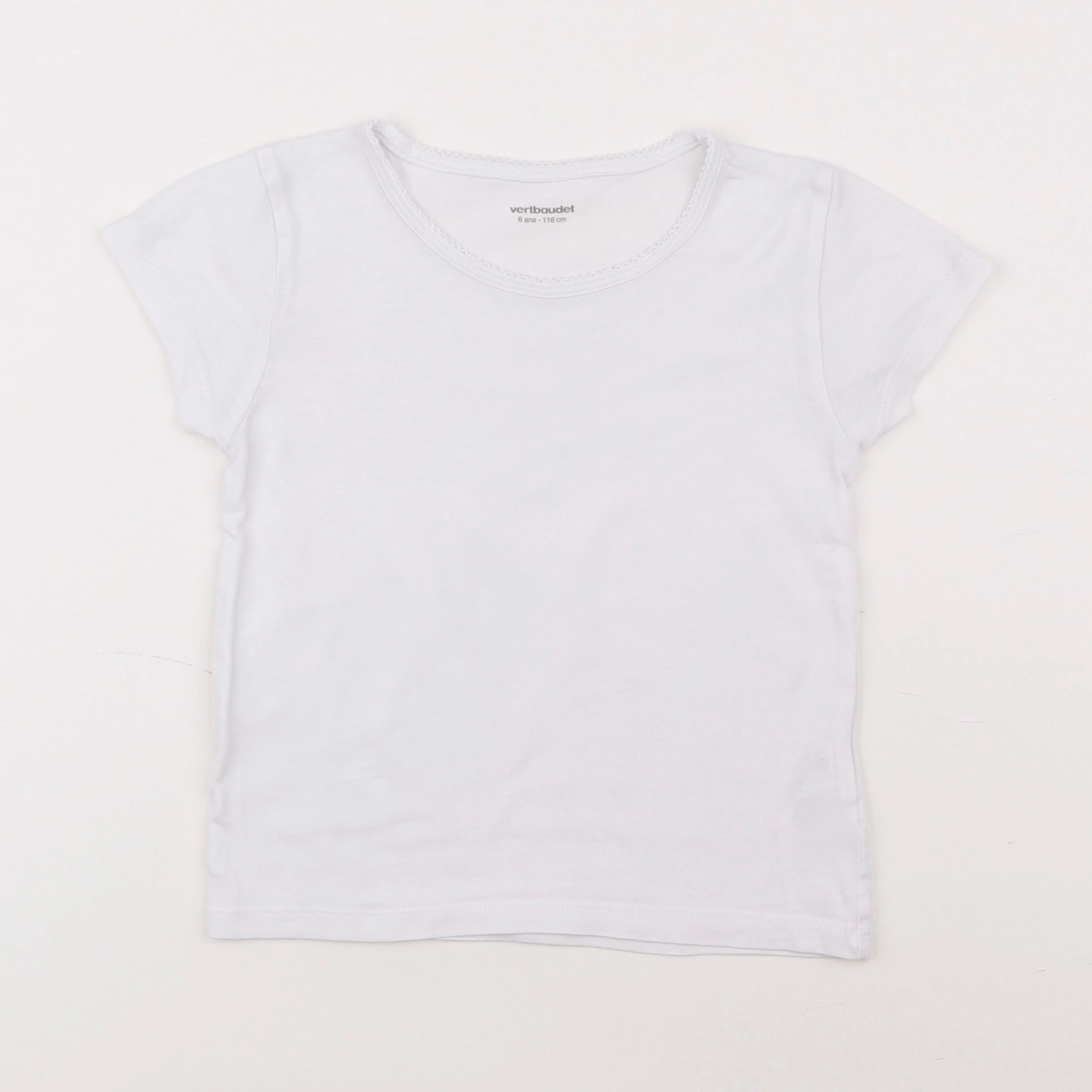 Vertbaudet - maillot de corps blanc - 6 ans