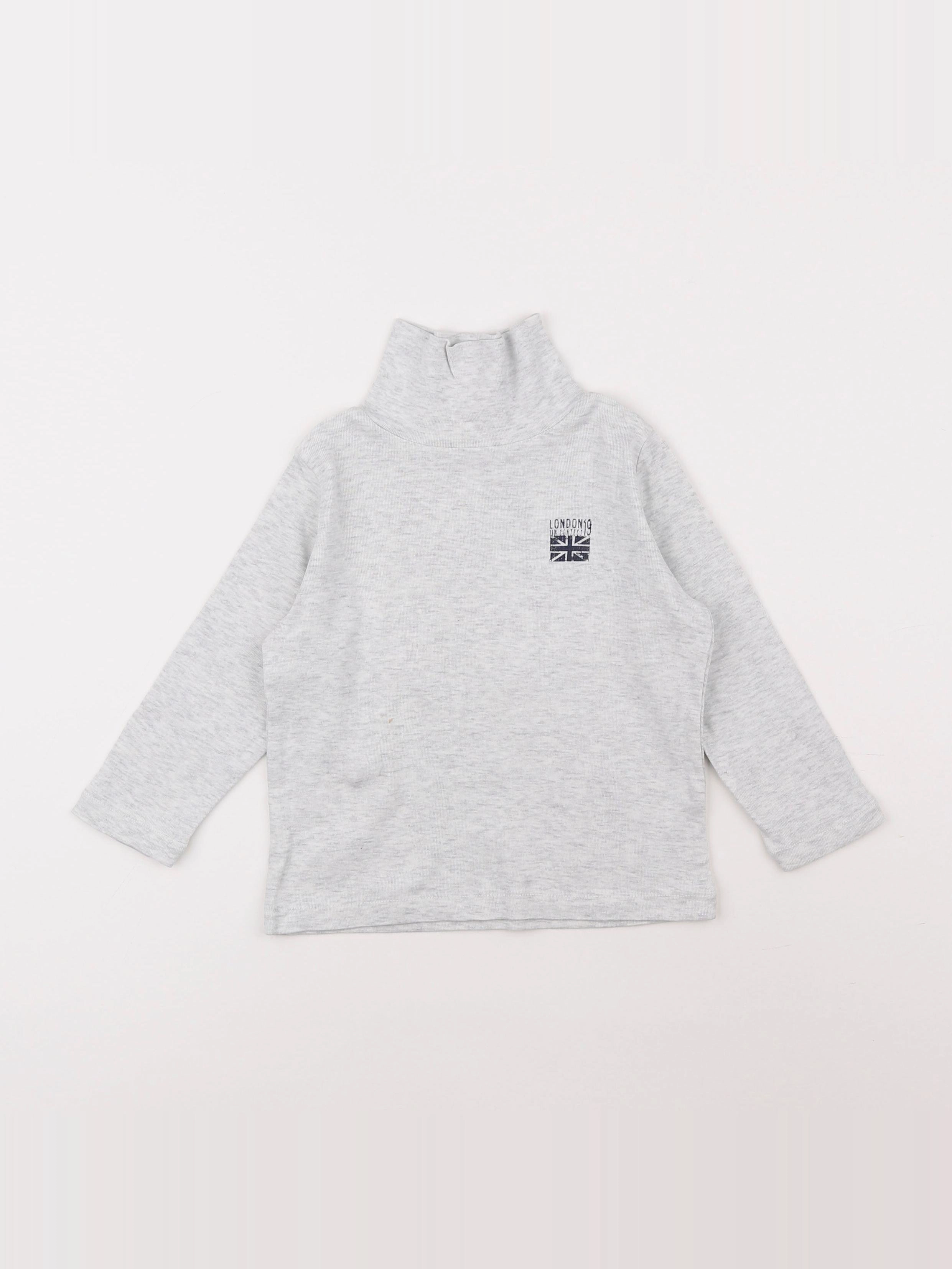 Vertbaudet - sous-pull gris - 3 ans