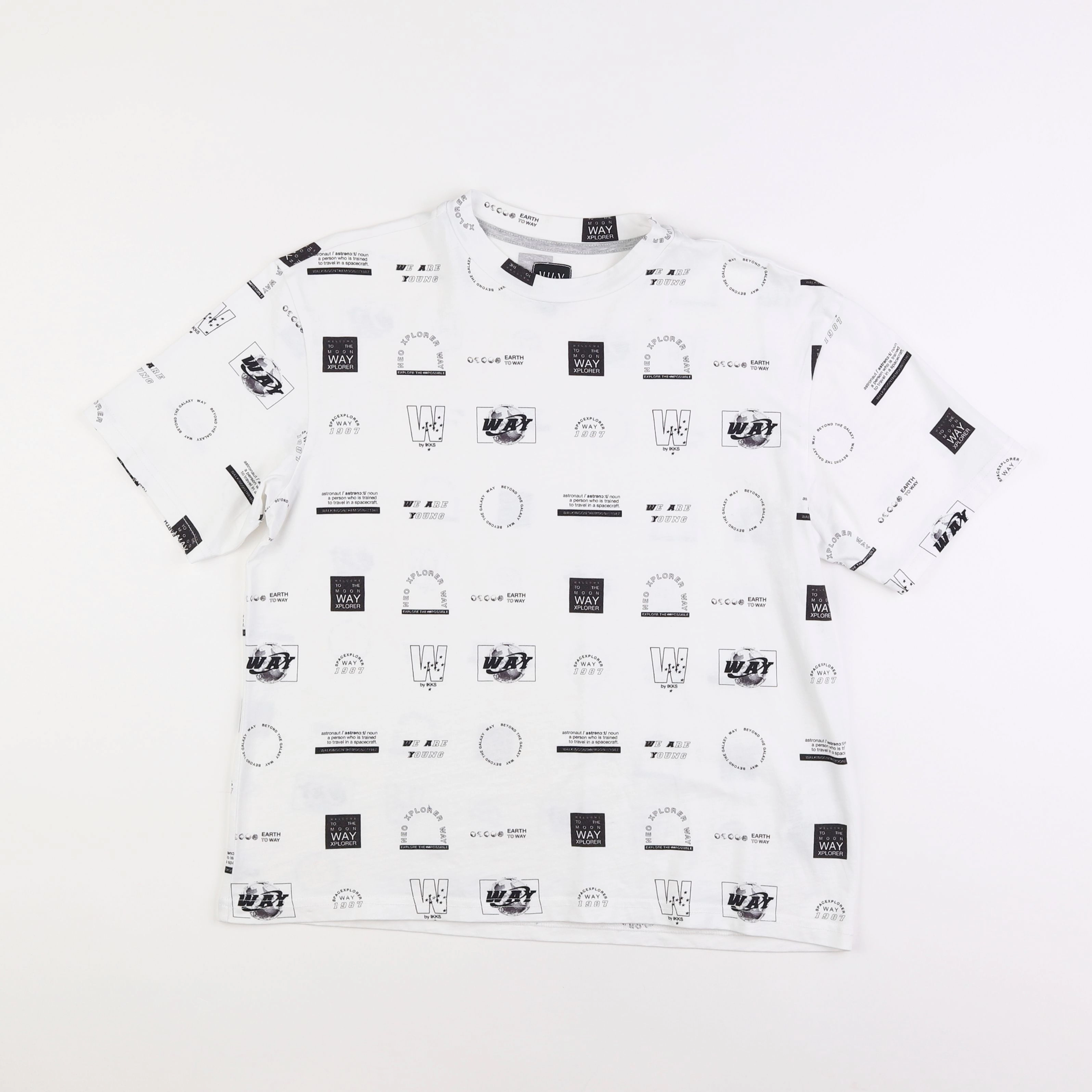 IKKS - tee-shirt blanc, noir - 12 ans