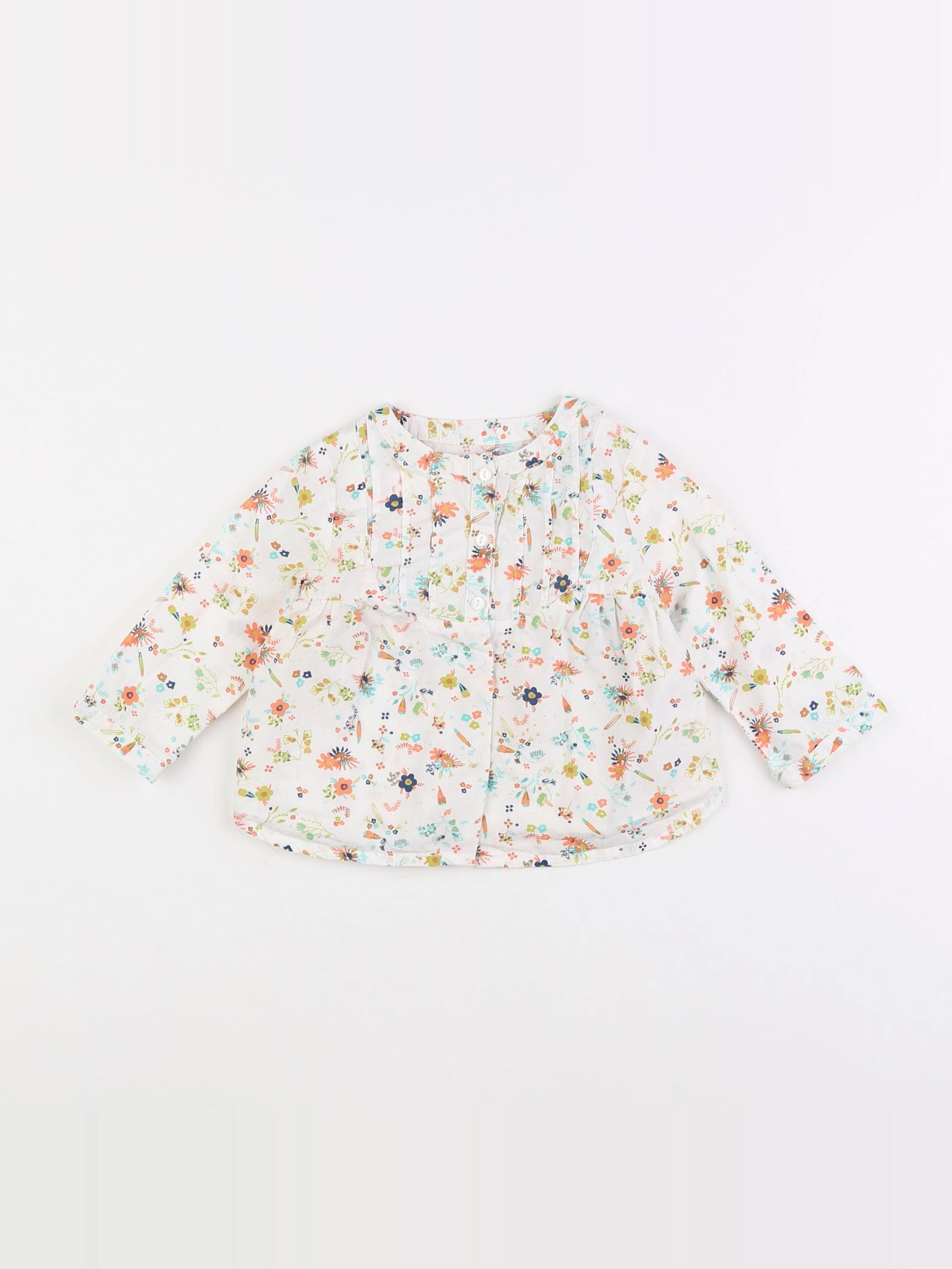 Vertbaudet - blouse multicolore - 9 mois