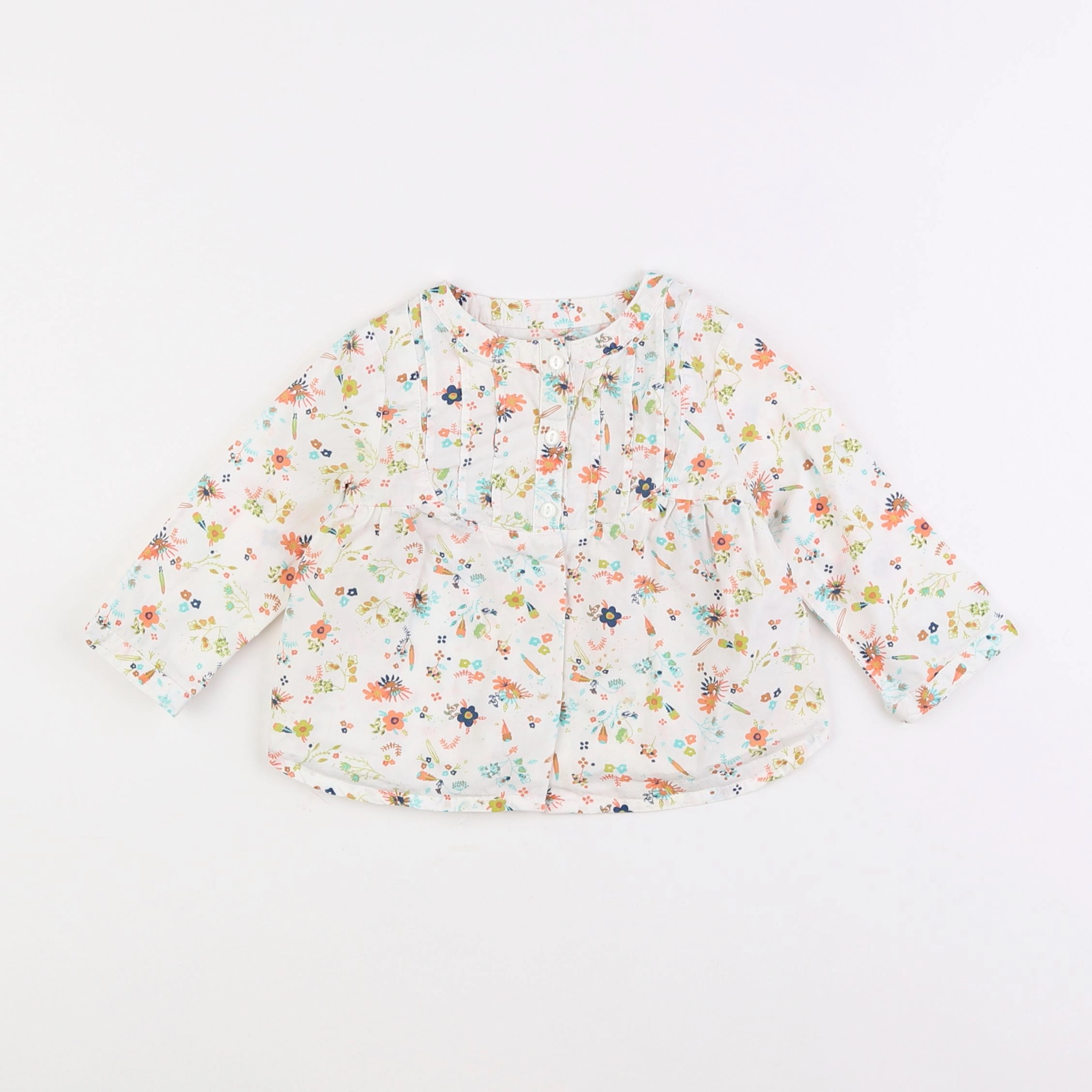 Vertbaudet - blouse multicolore - 9 mois