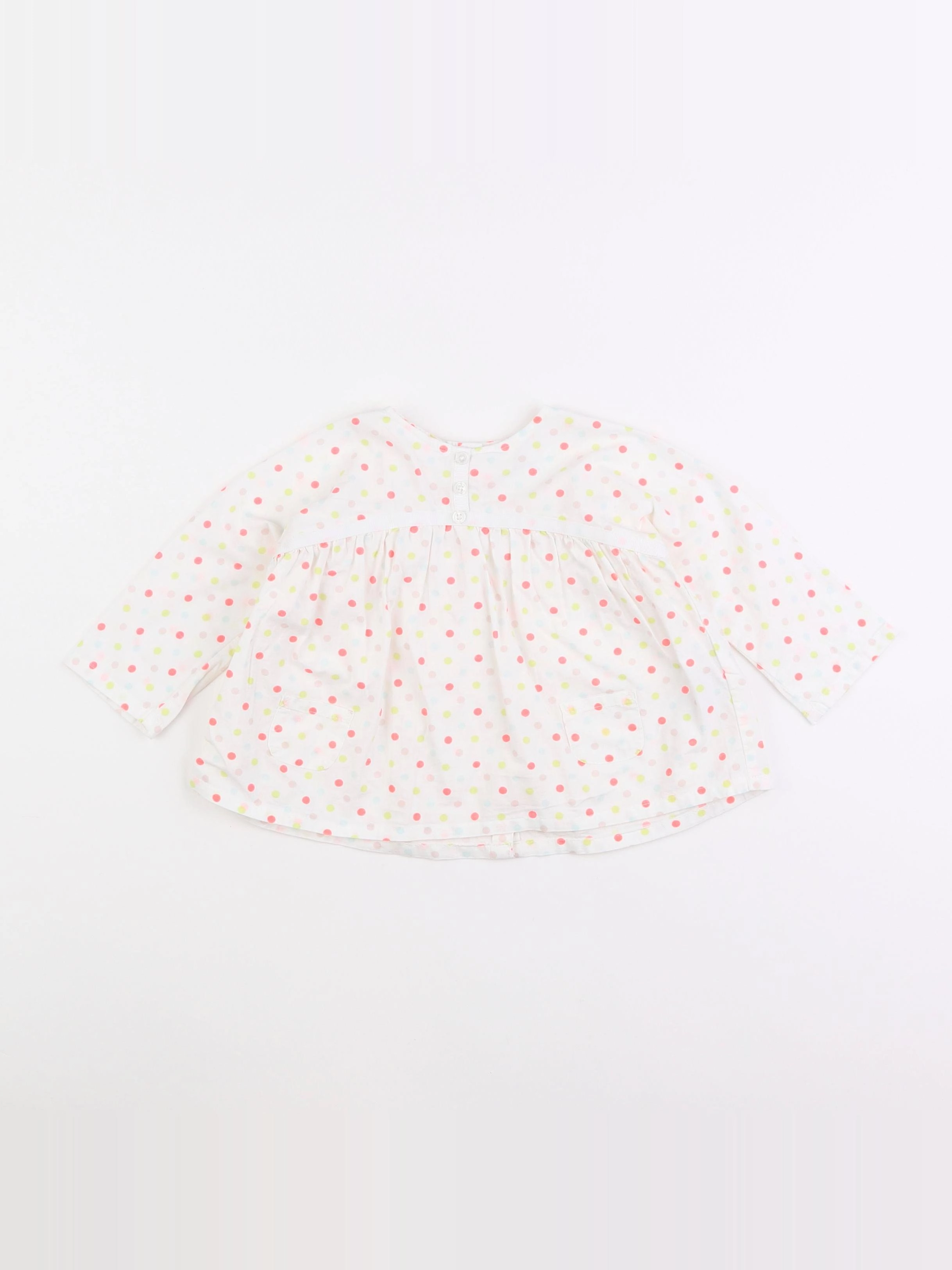 Vertbaudet - blouse blanc - 9 mois