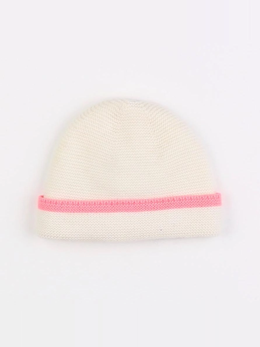 Jacadi - bonnet beige, rose - 3 mois