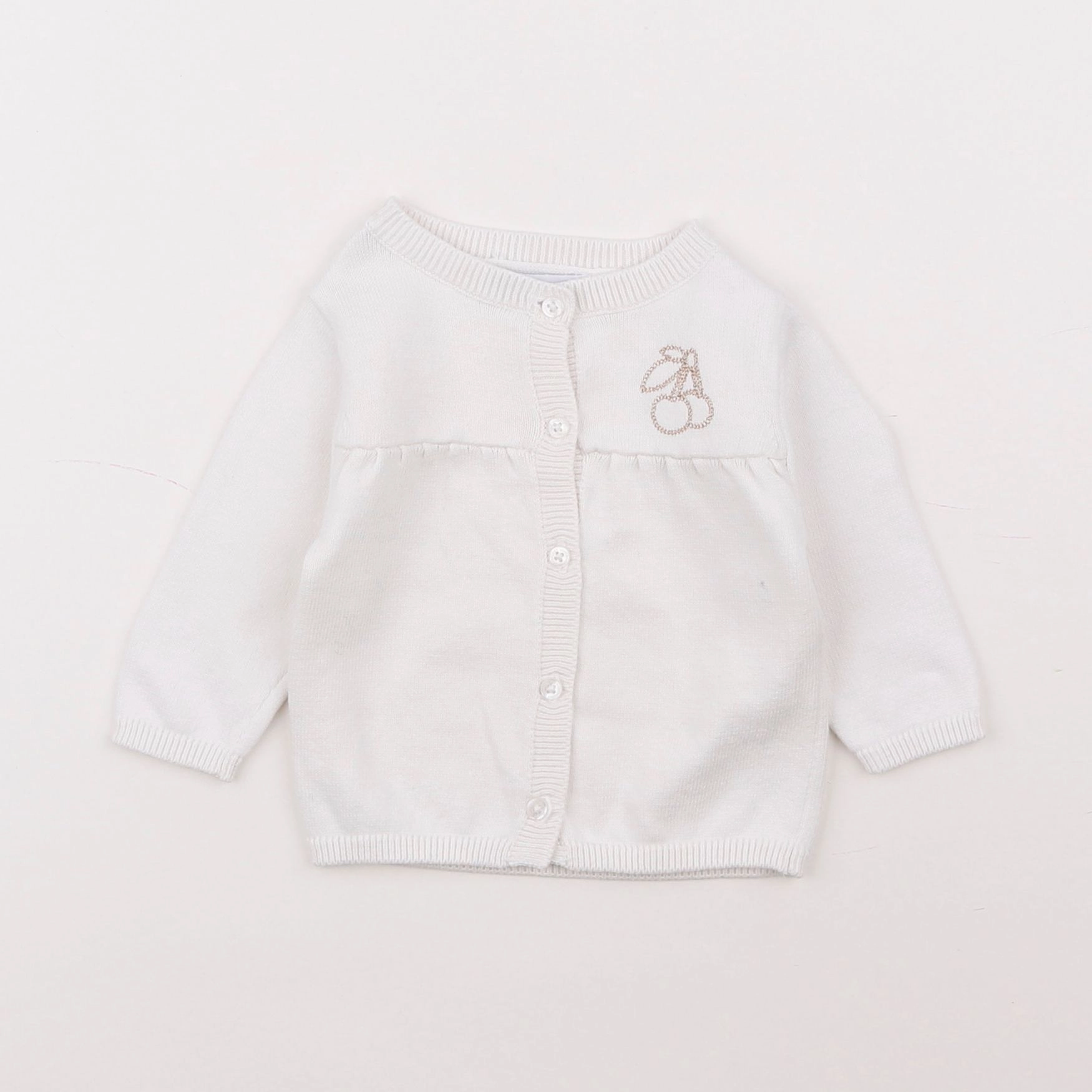Vertbaudet - gilet blanc - 3 mois