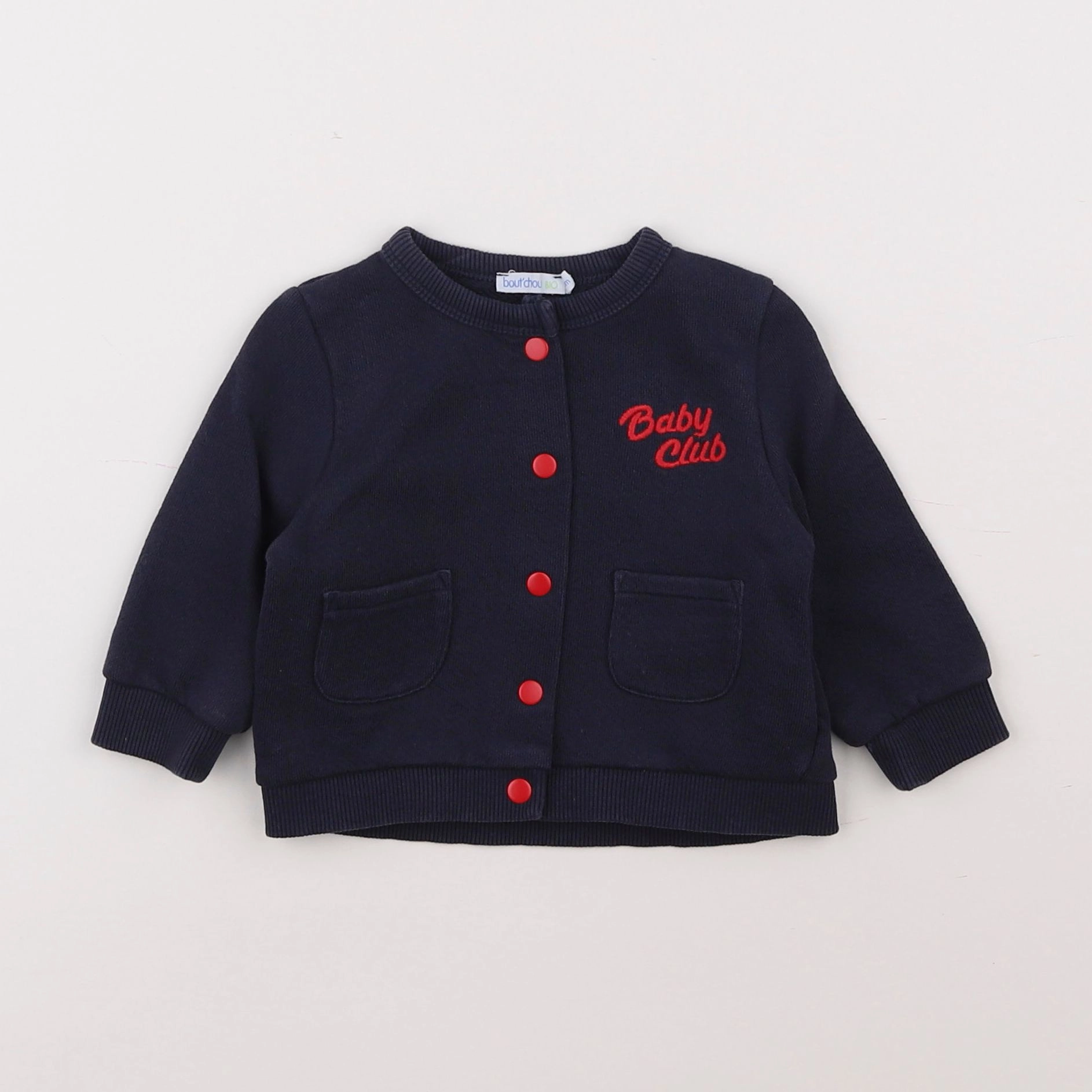 Boutchou - sweat bleu - 6 mois