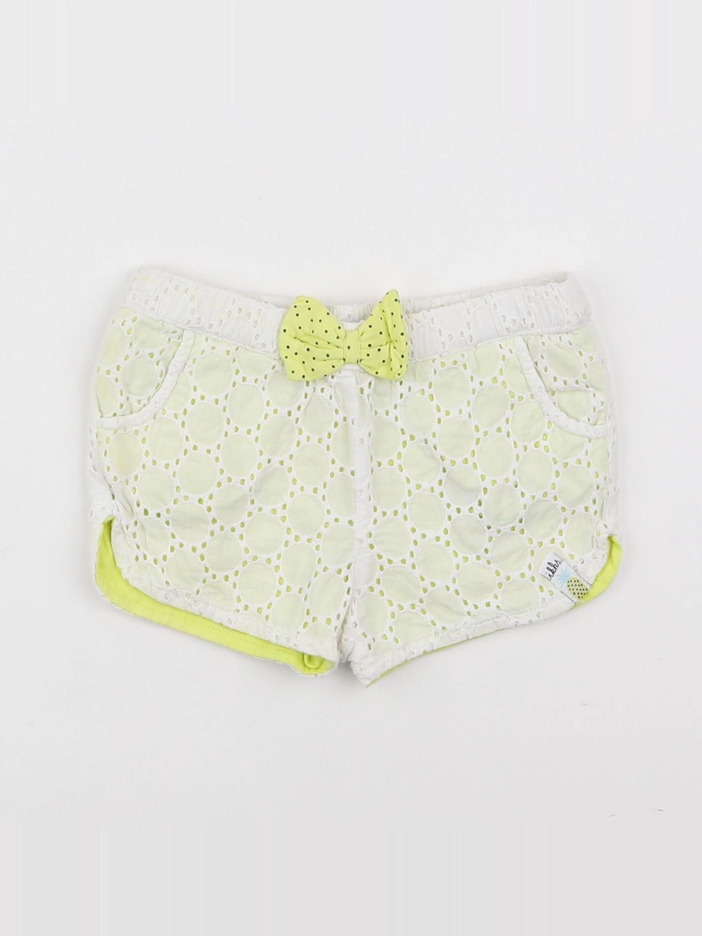 IKKS - short blanc, jaune - 6 mois