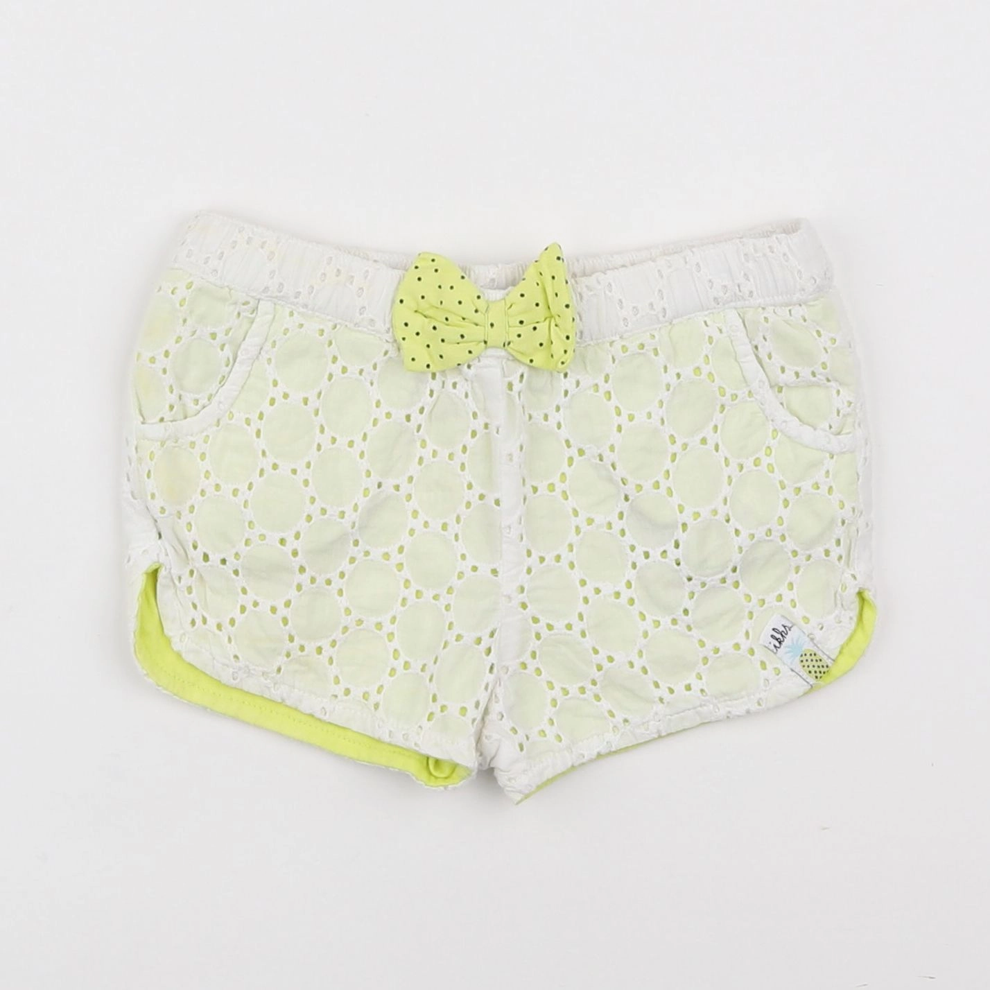 IKKS - short blanc, jaune - 6 mois